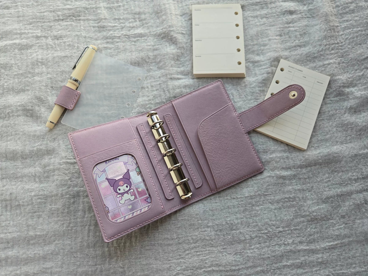 Copertina Agenda in Pelle M5 Nero Lavanda