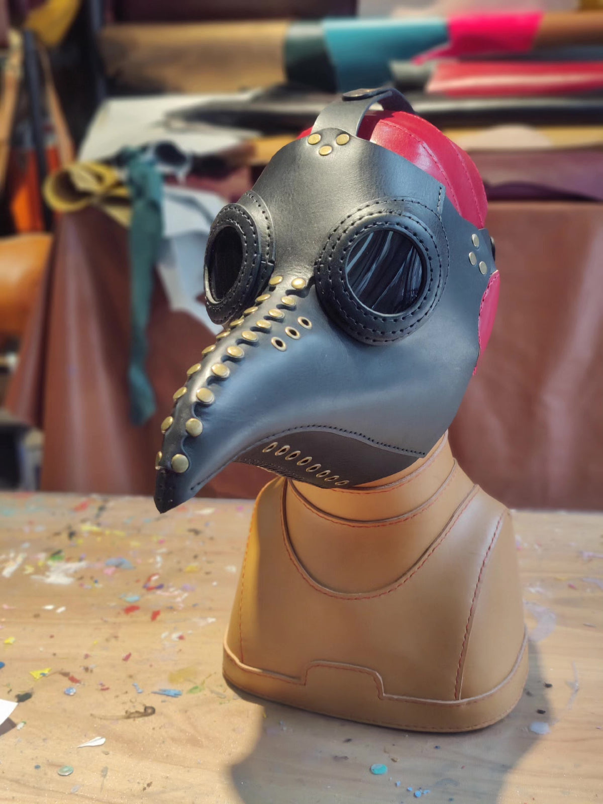 Genuine Leather Steampunk Plague Doctor Mask