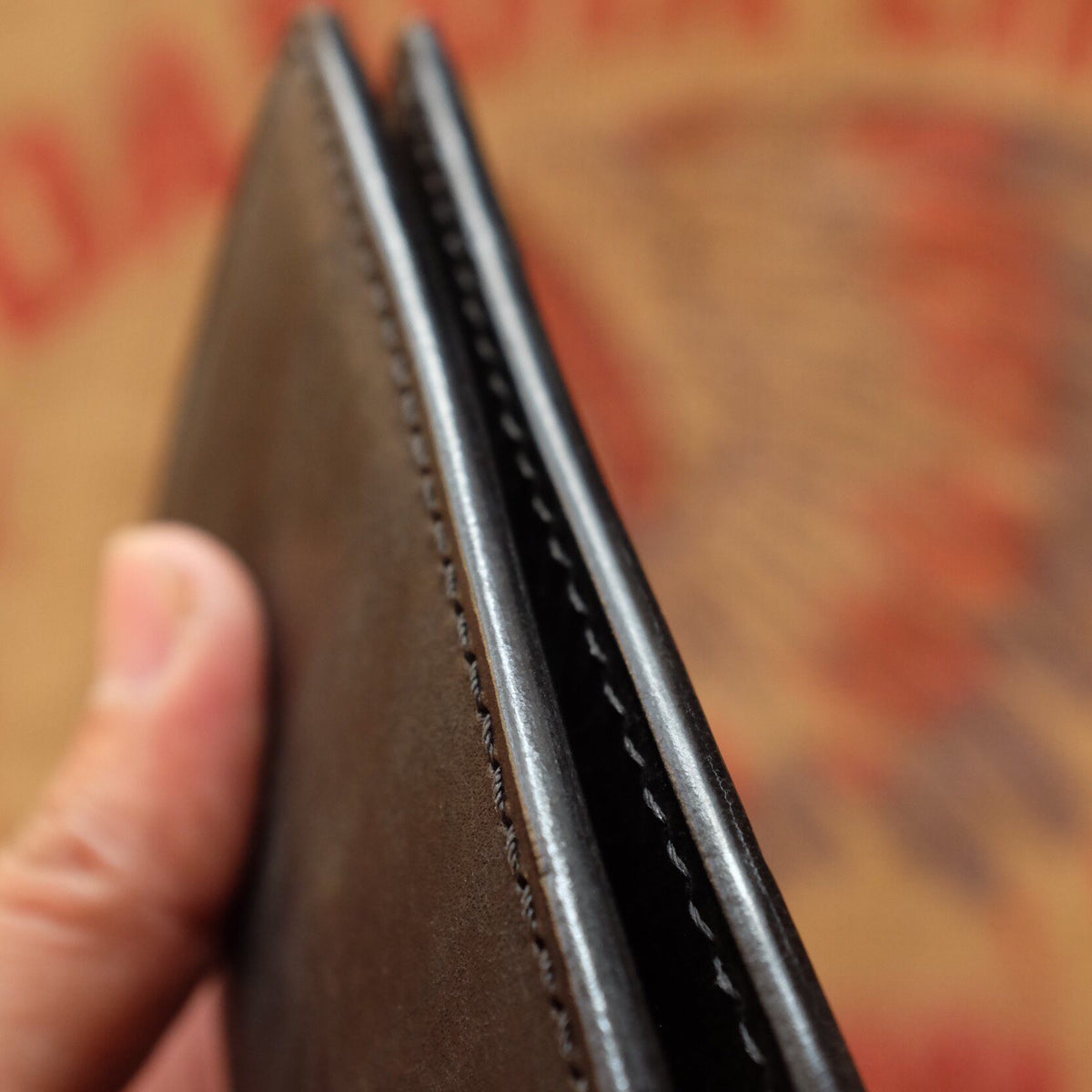 Black Pueblo Leather Card Holder Wallet