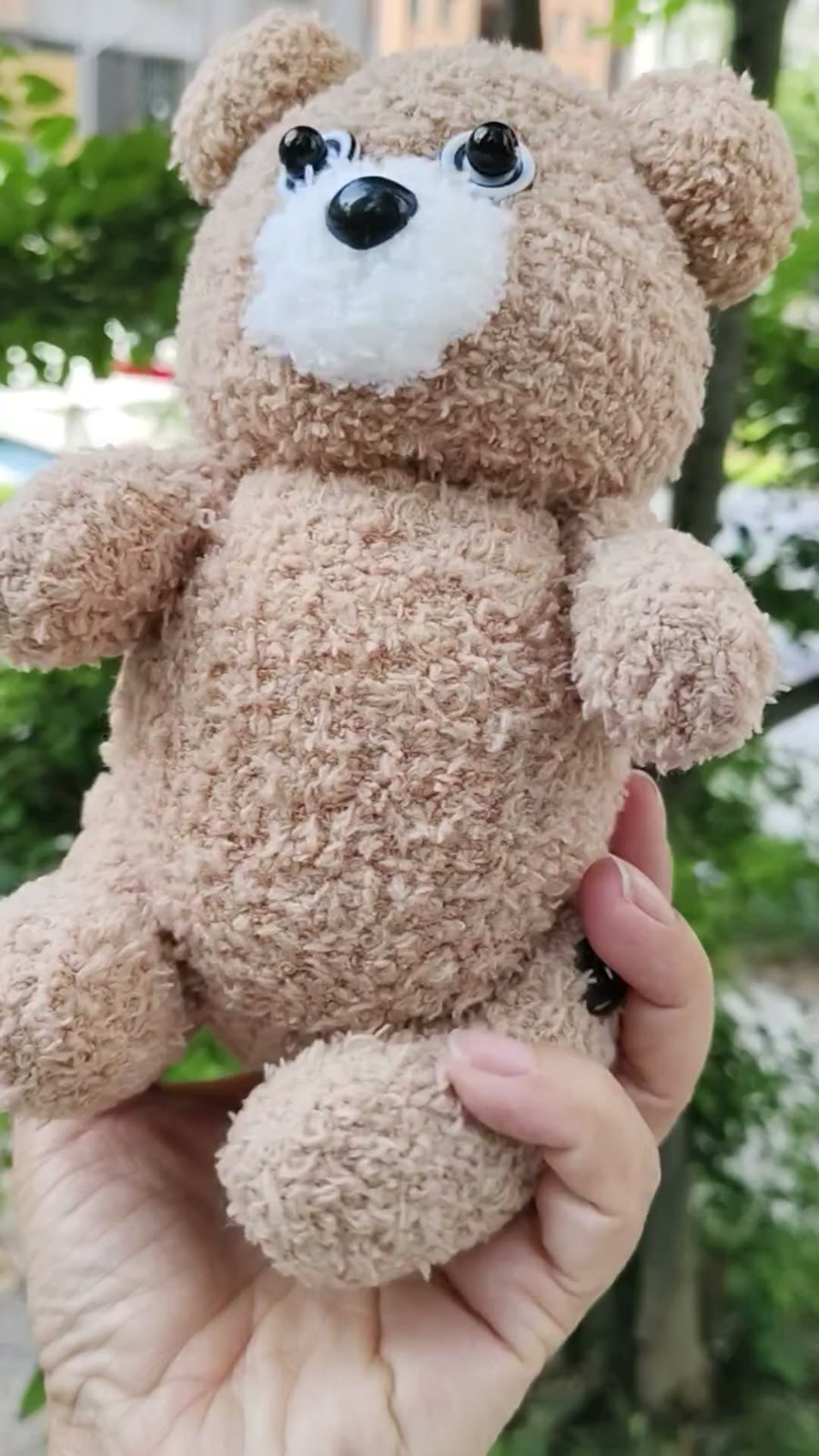 Urso de Pelúcia Feito à Mão Meia Khaki