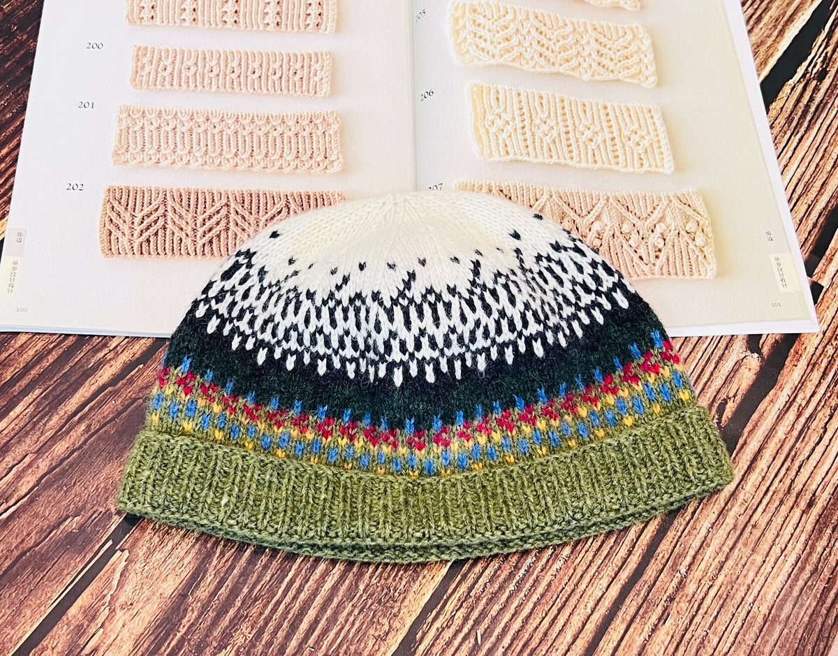 Shetland Wool Fair Isle Knit Hat