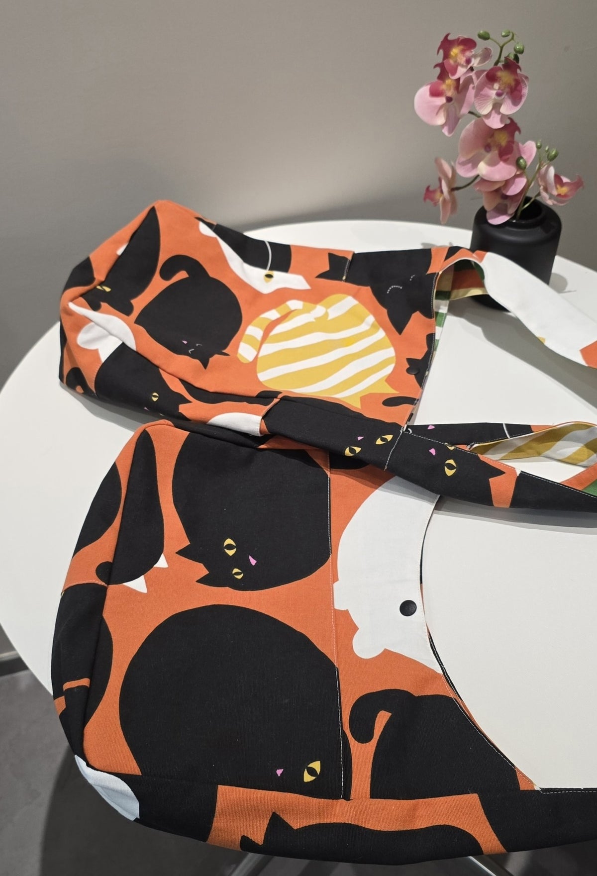 Reversible Cat Print Shoulder Bags