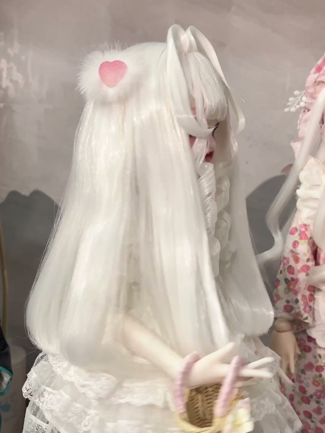 White Doll Wig with Spiral Ringlets