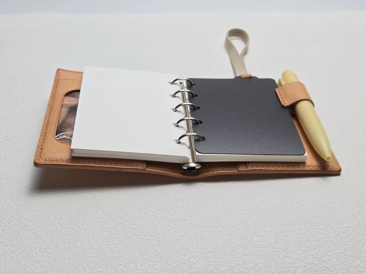 Capa para Caderno Fichário M5 Couro Natural
