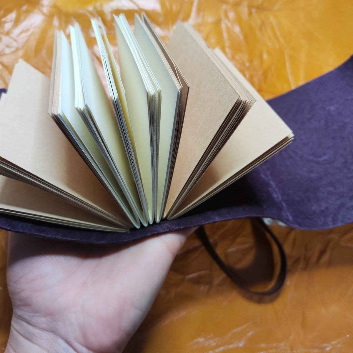 Leather Journal with Floral Tie 96 Sheets