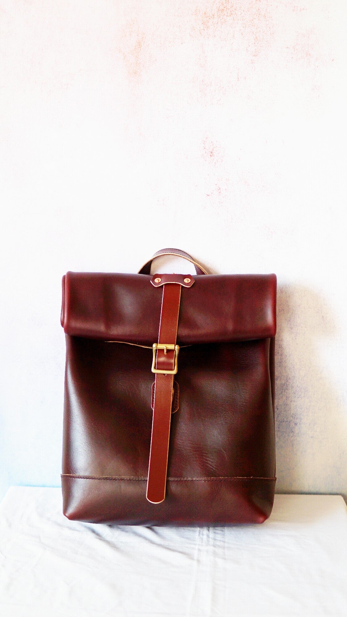 Horween CXL Leather Roll Top Backpack