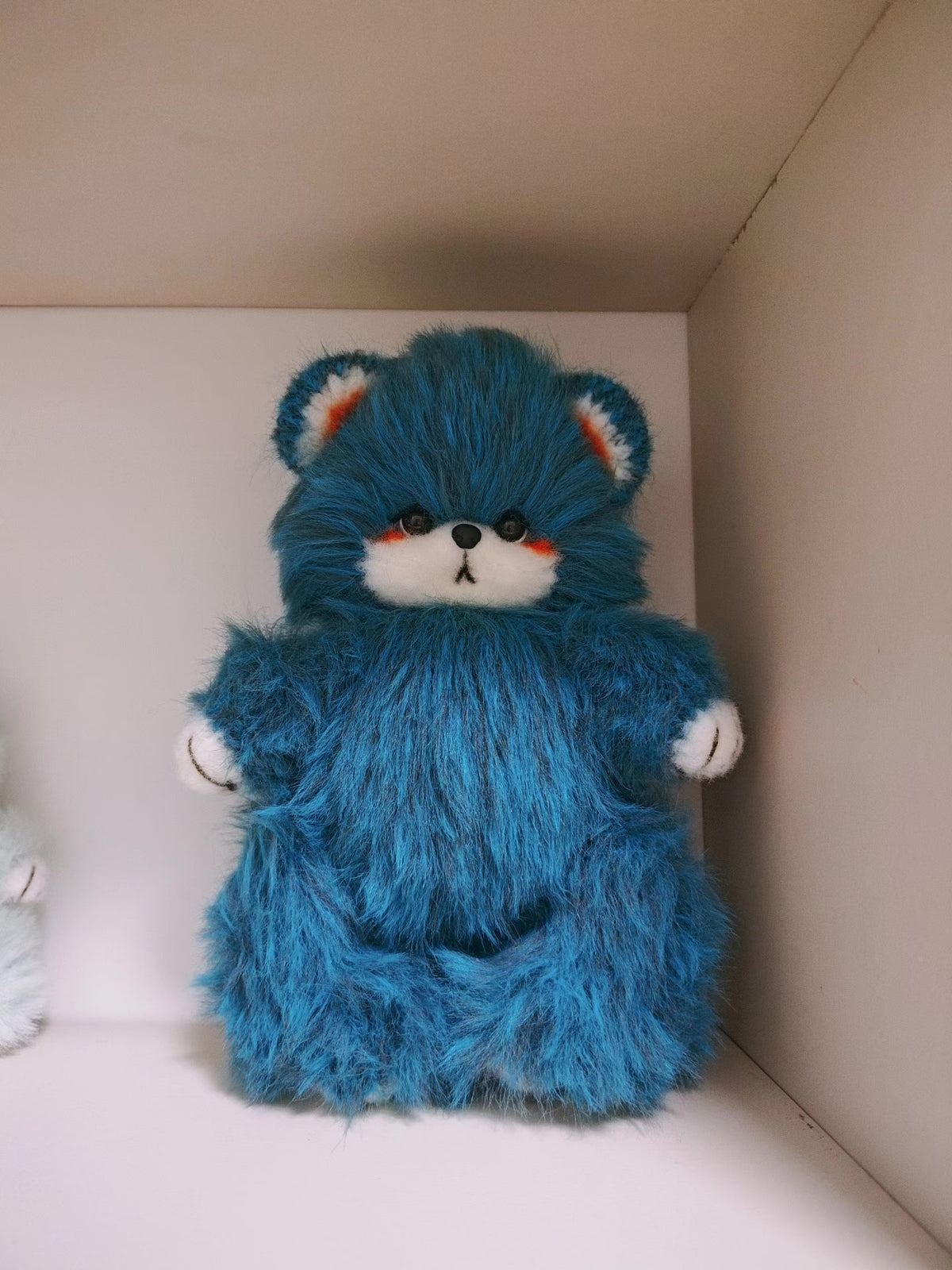 Blauwe Gebreide Knuffbeer 22cm