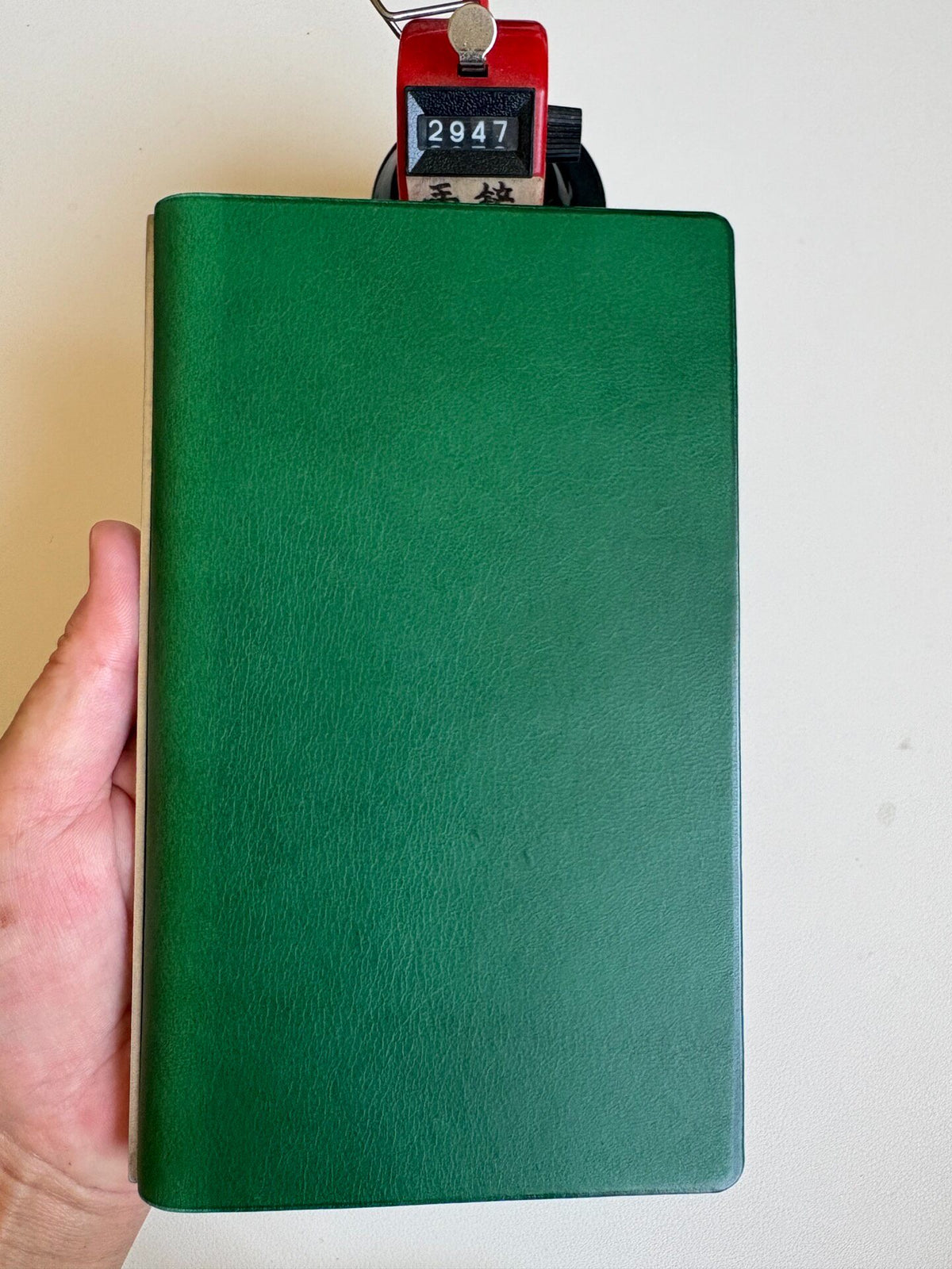 A6 Buttero Leather Loose Leaf Binder Green