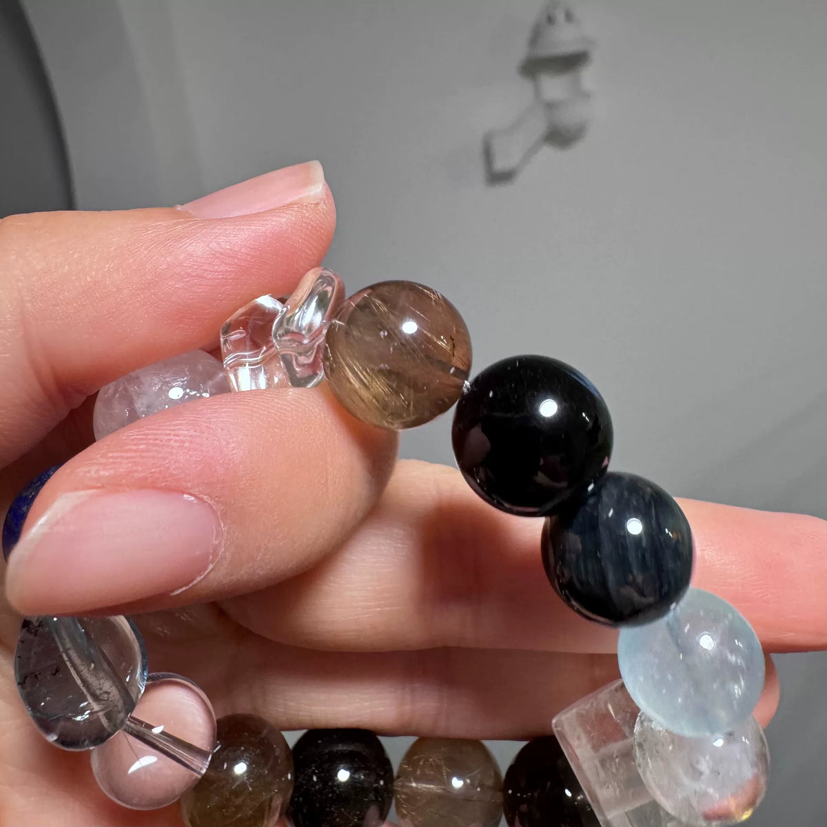 Mixed Gemstone Beaded Crystal Bracelet