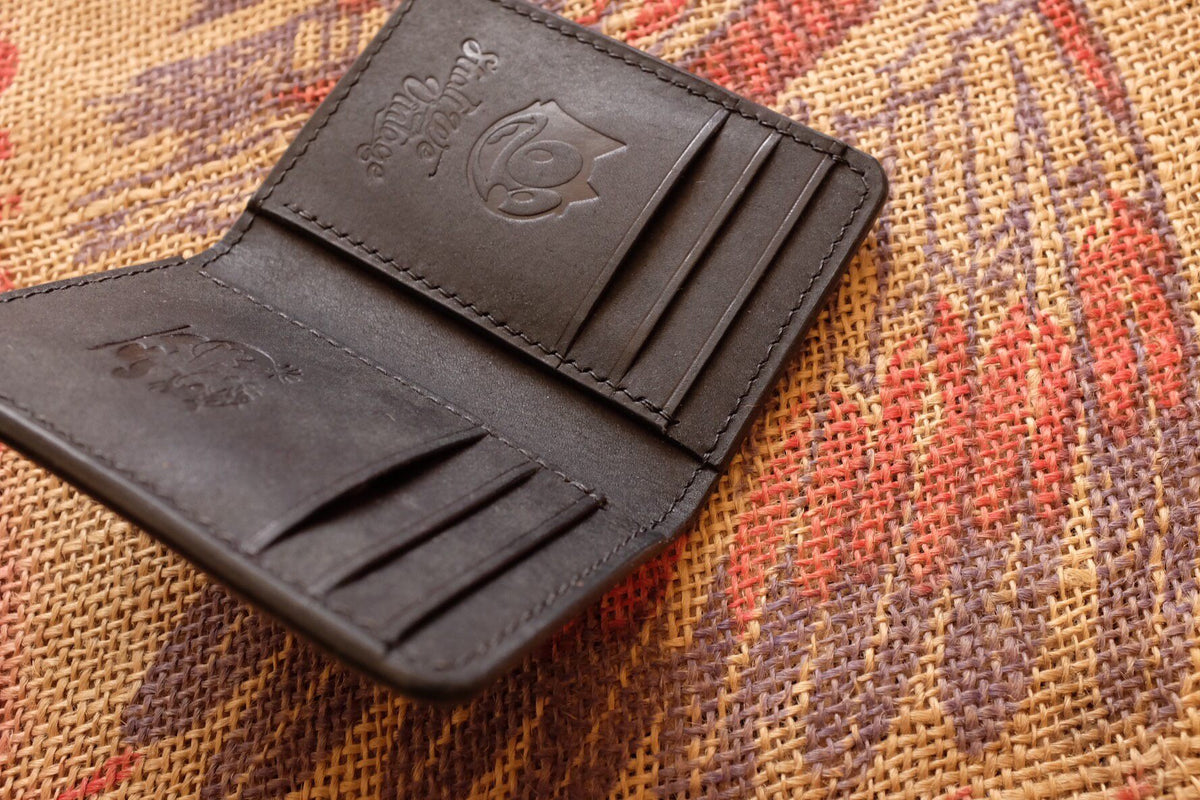 Handcrafted Leather Wallet with Silver Stud