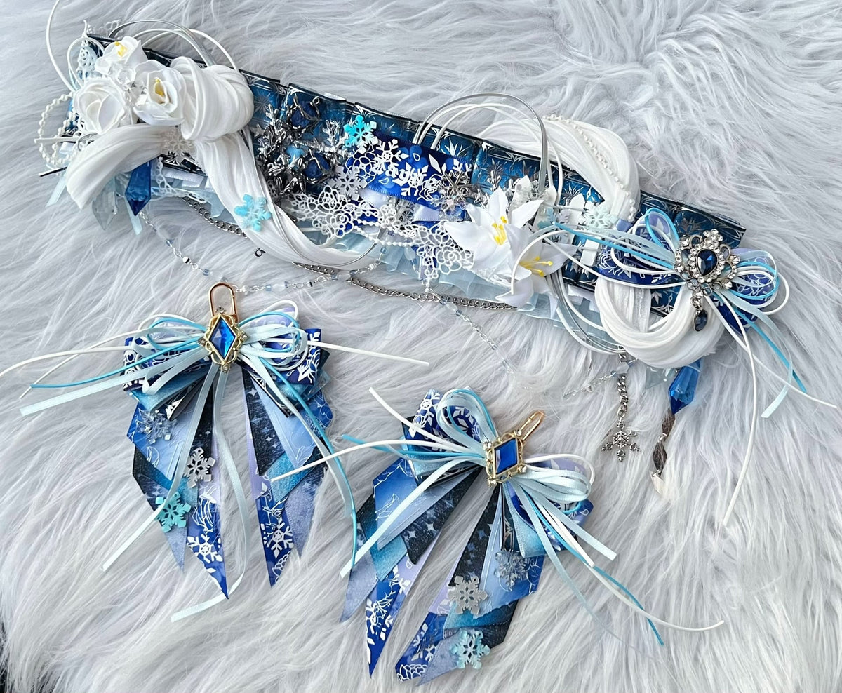 Blue Ribbon Bow Set for Bag