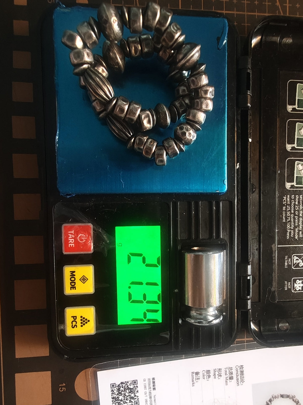 Navajo Style 925 Silver Beaded Bracelet
