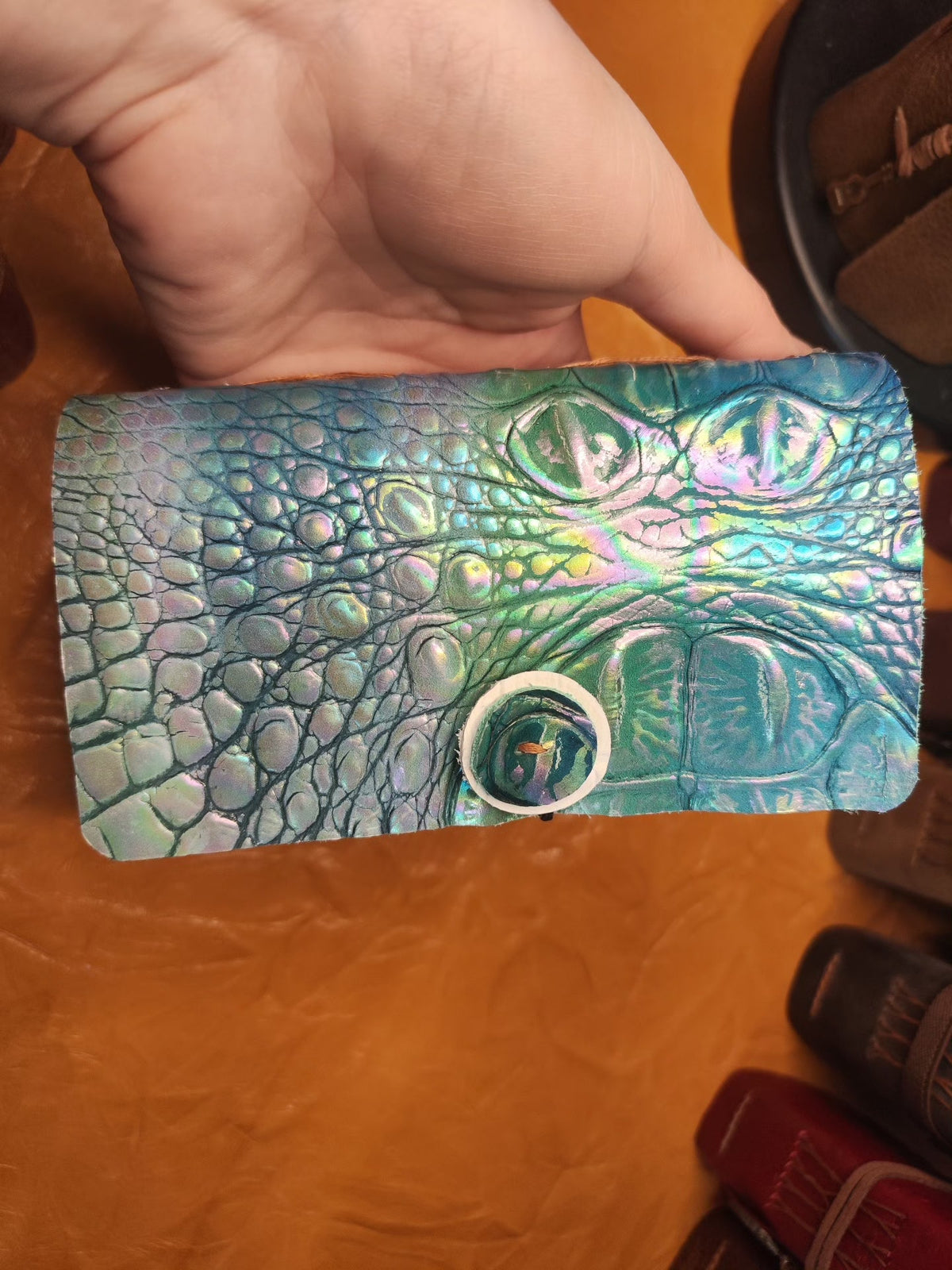 Crocodile Embossed Leather Notebook 192 Pages