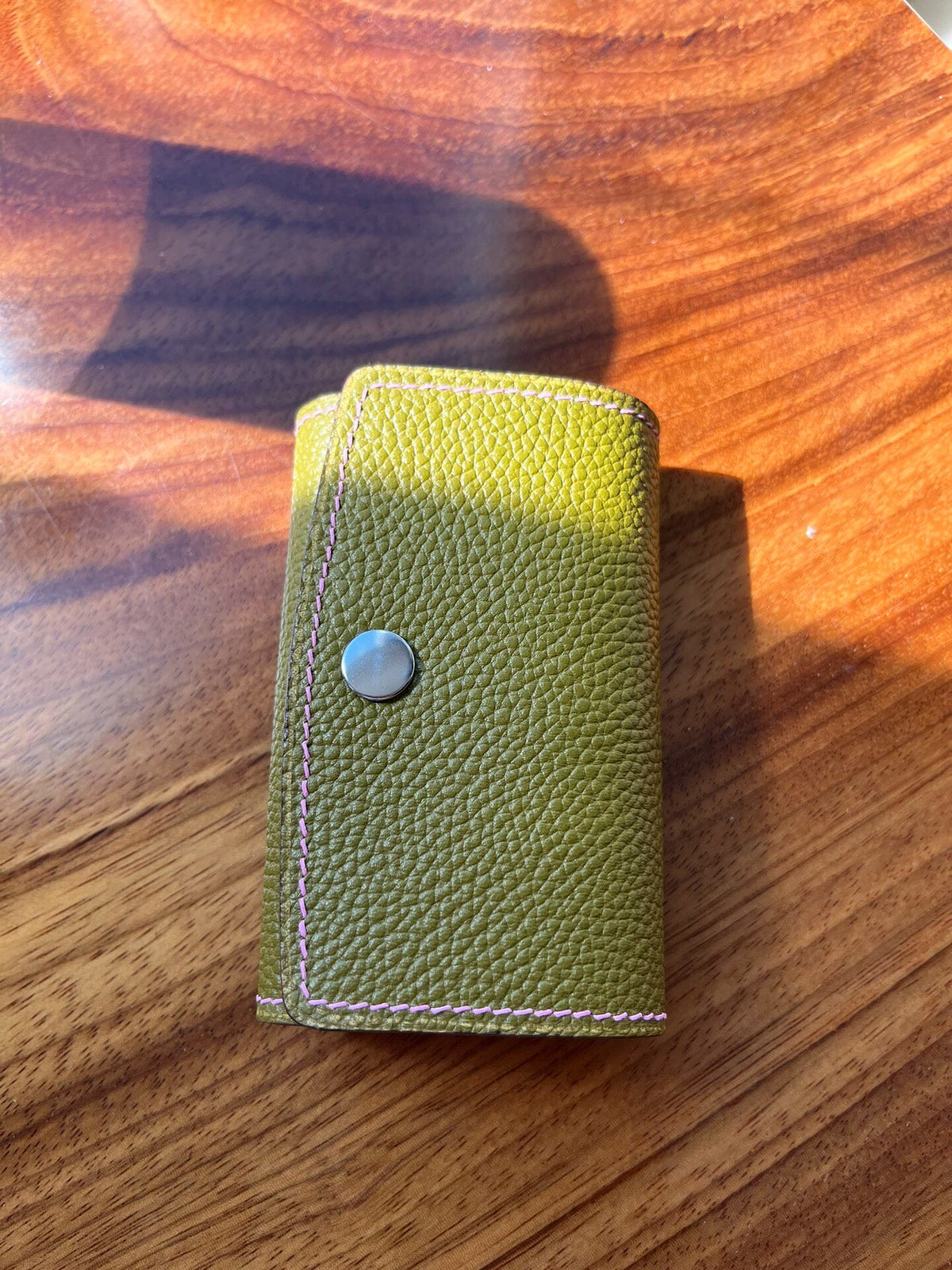 Handmade Leather Key Holder with Six Ring Organizer