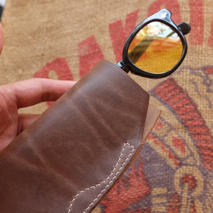 Horween CXL Tea-Core Leather Eyewear Case