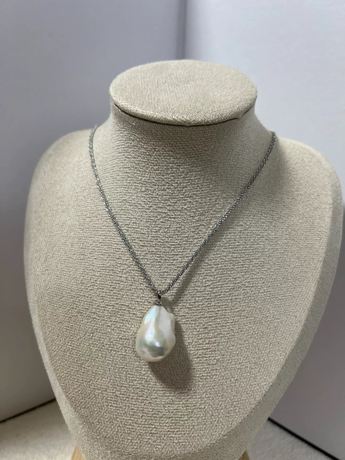 Conjunto de collar de perlas barrocas 4-5mm agua dulce