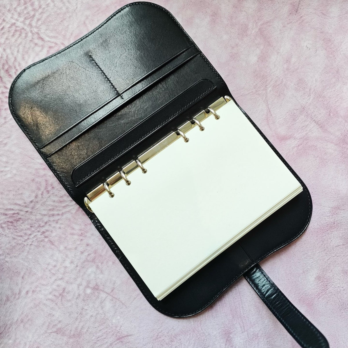 A6 Leather Loose Leaf Notebook Cover