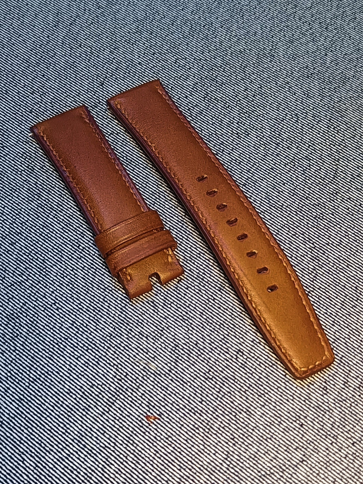 Brown Leather Watch Strap 22mm to 20mm