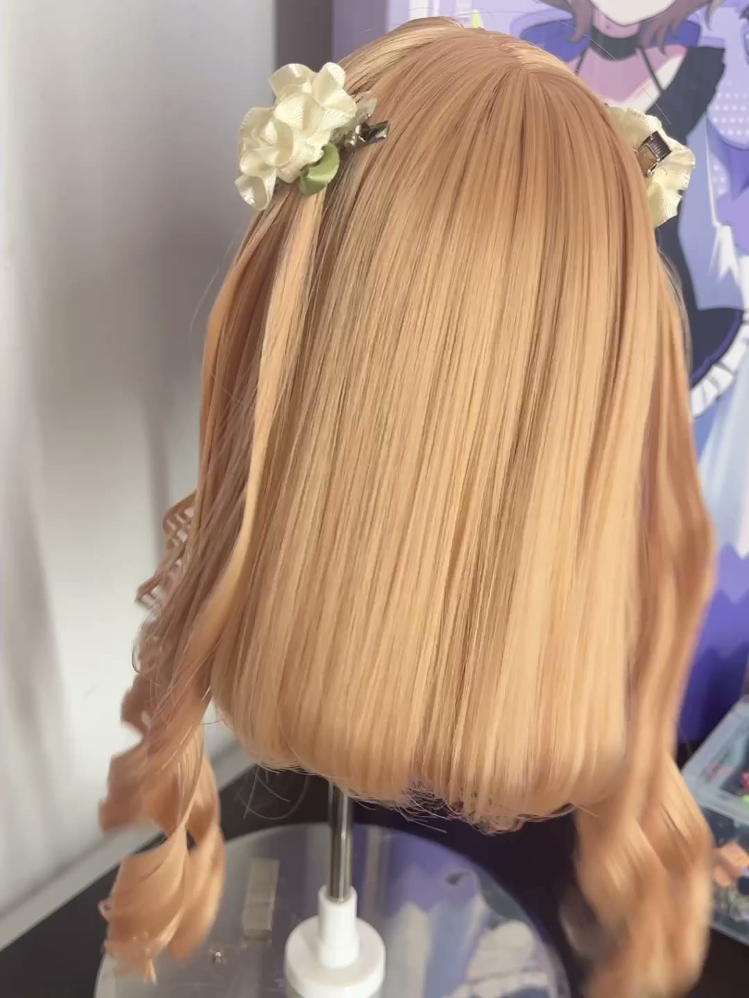 Doll Wig with Twin Tail Curls
