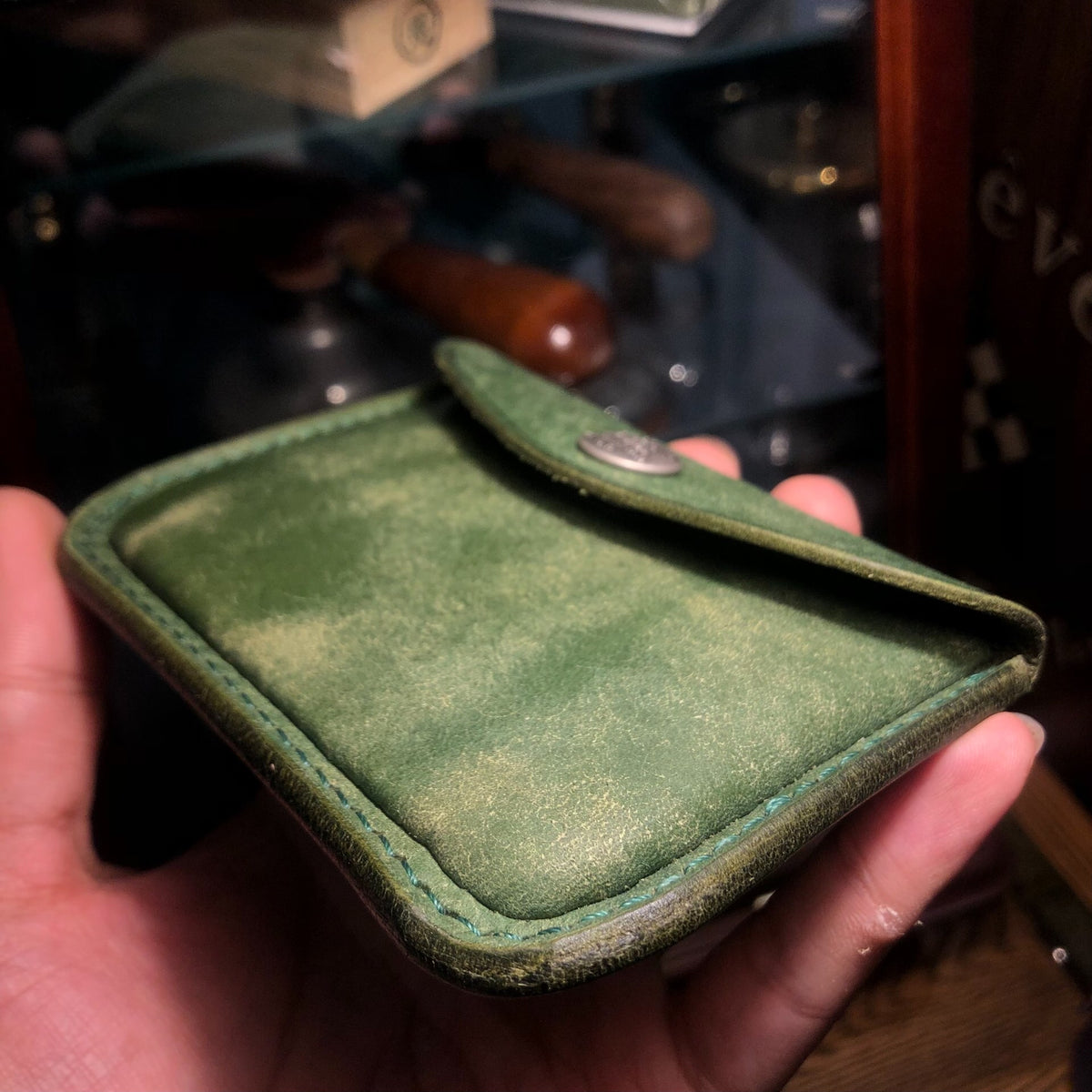 Handmade Leather Card Holder Coin Purse