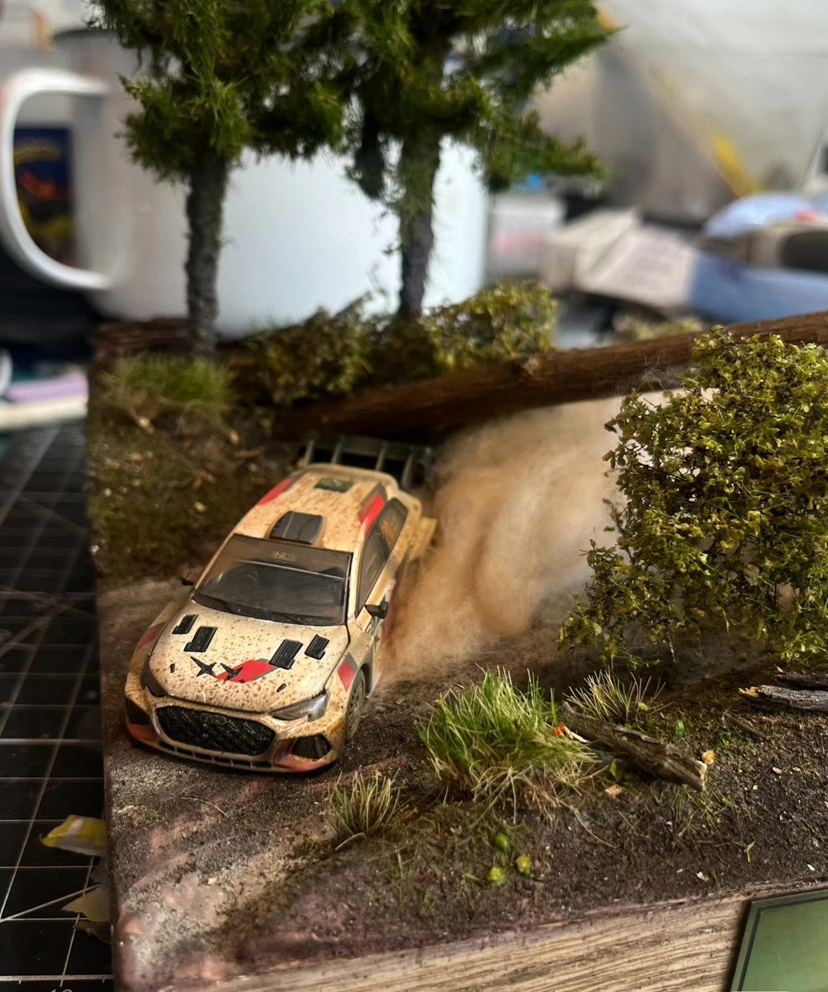 1:64 Scale Rally Forest Diorama Display