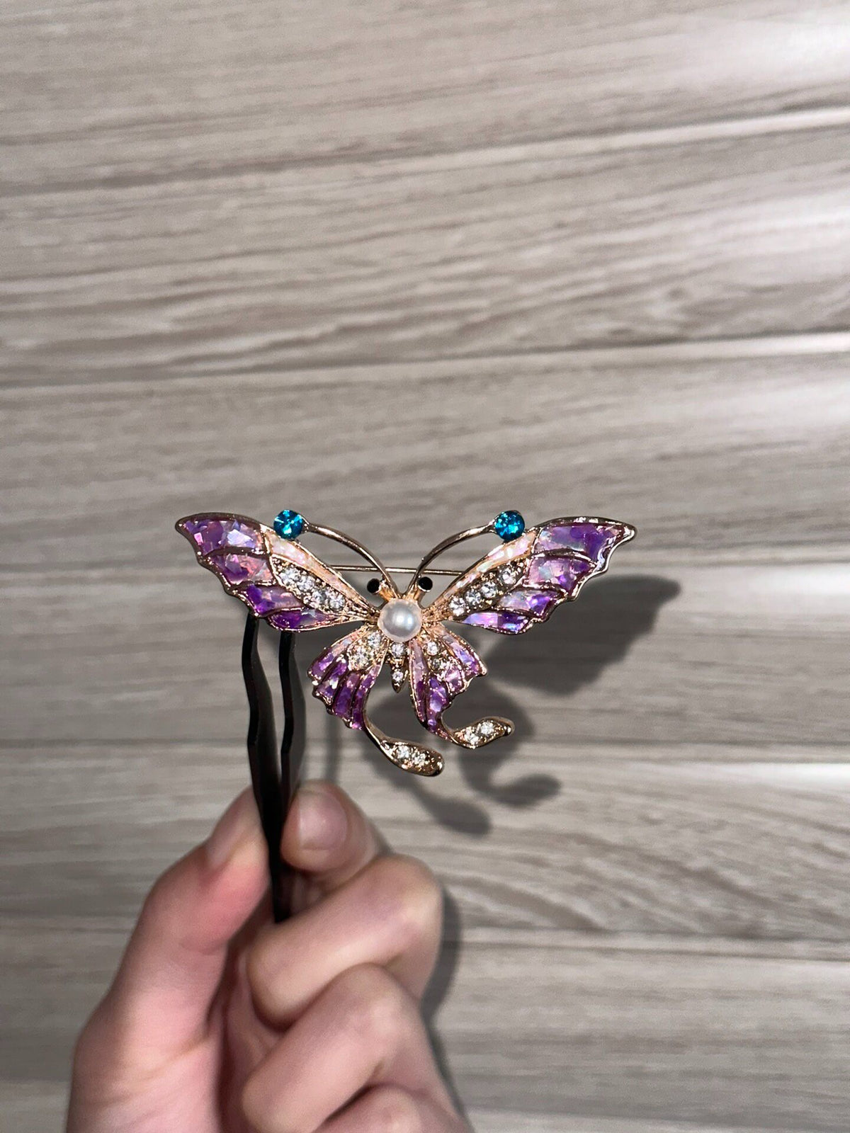 Mother-of-Pearl Butterfly Brooch