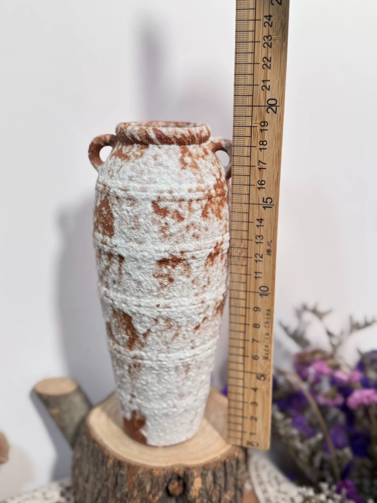 Jingdezhen Handmade Ceramic Twin Handle Vase