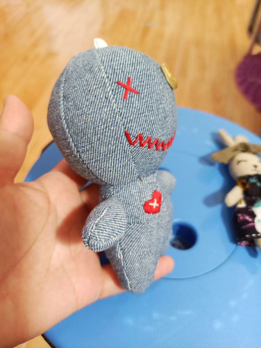Decorazioni da sospensione Bambole Voodoo in tessuto fatte a mano