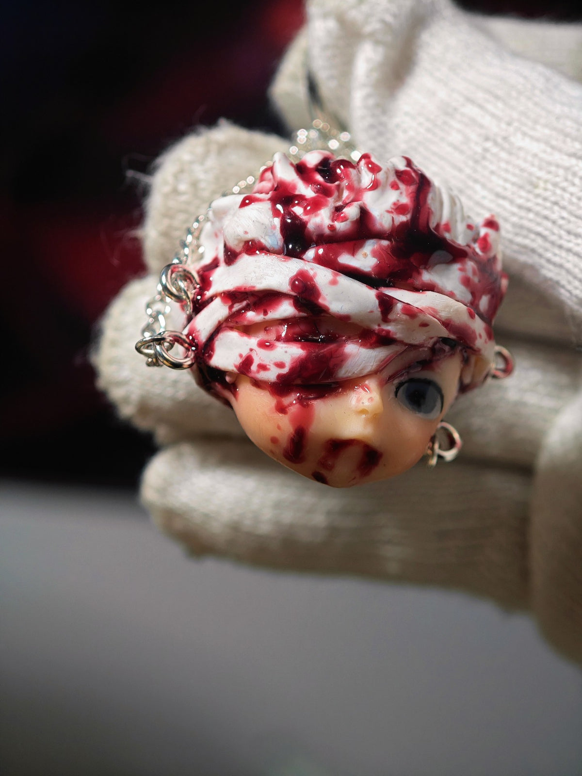 Jujutsu Kaisen Gojo Chibi Blood Pendant Keychain