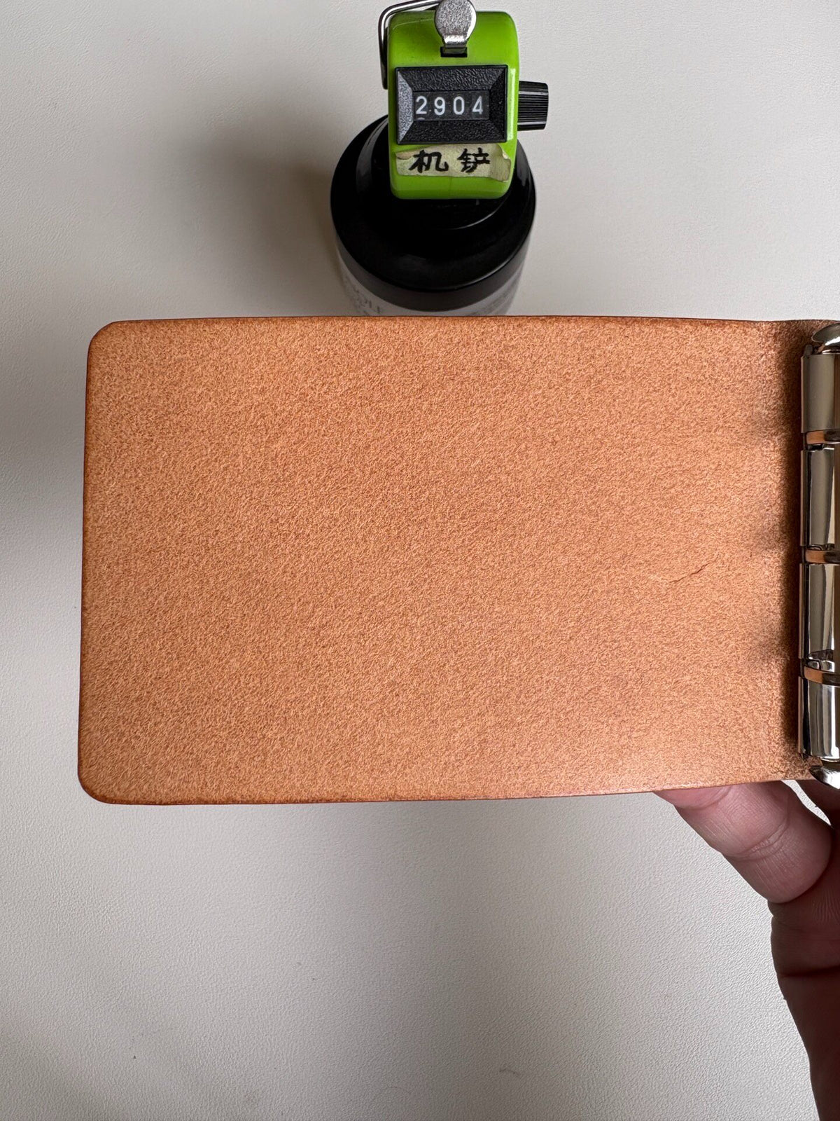 Handcrafted Leather A9 Notebook Cover with Steel Spine