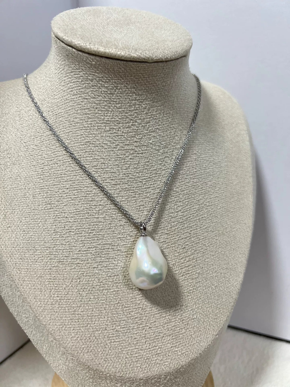 Conjunto de collar de perlas barrocas 4-5mm agua dulce