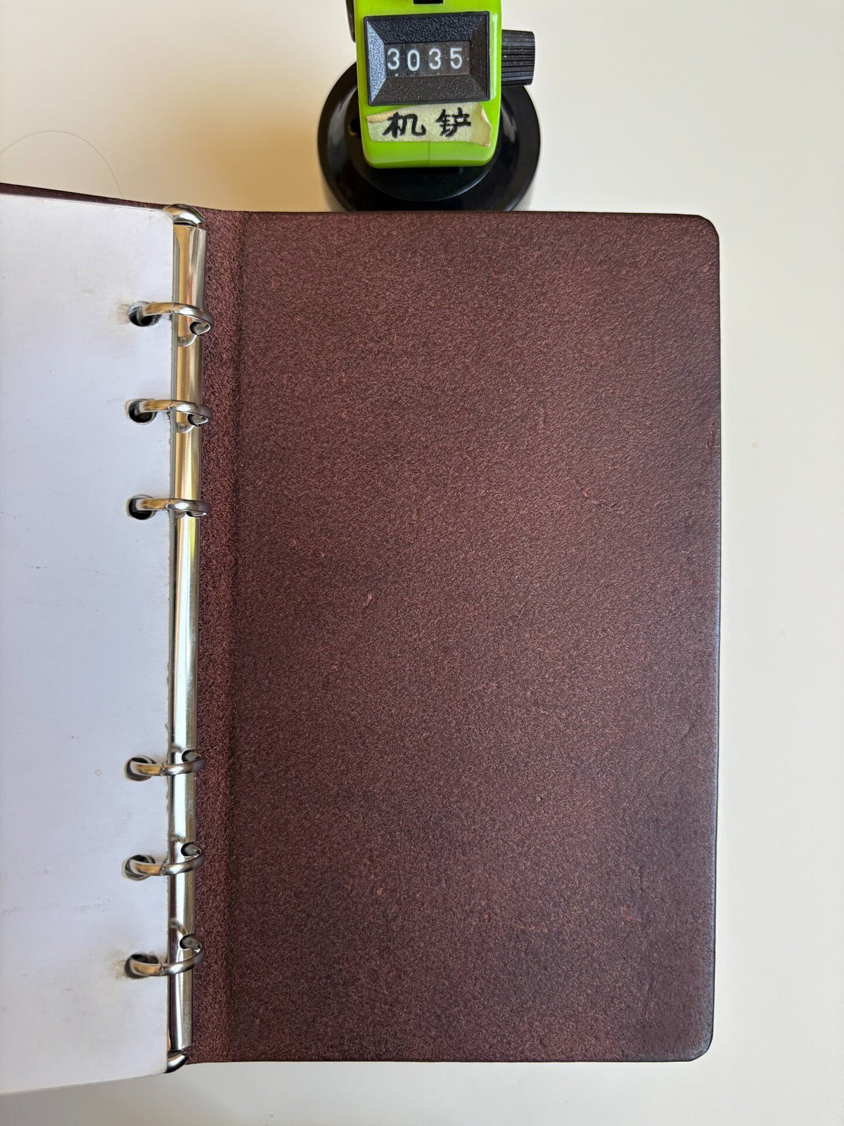 A6 Leather Binder with Six Rings