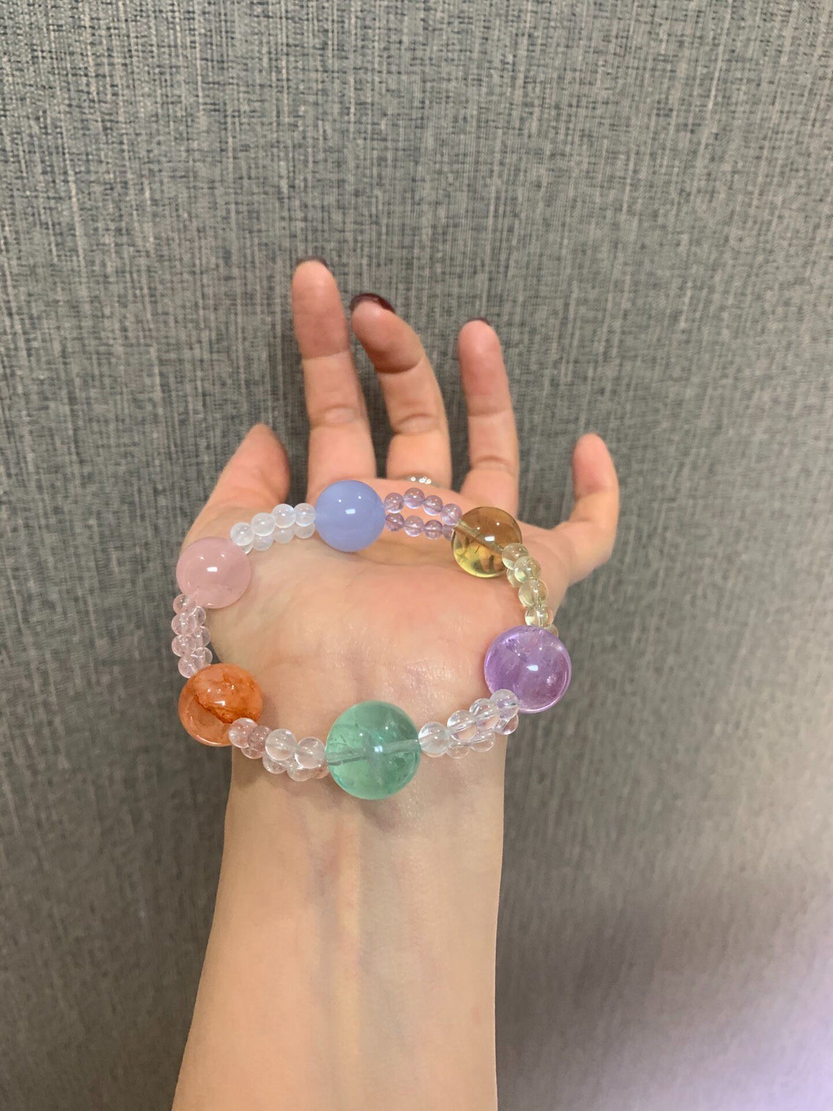 Bracciale di perle in cristallo multicolore Multi Treasure