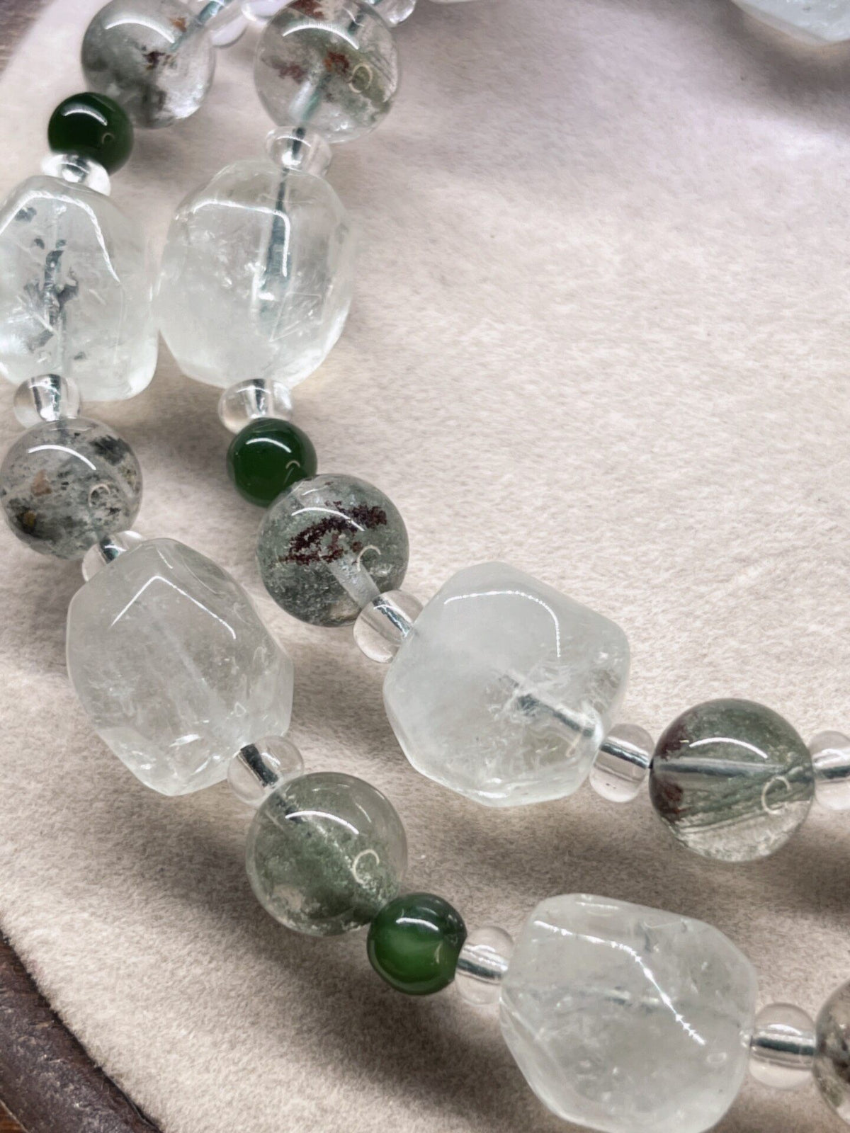 Natural Green Crystal Gemstone Necklace
