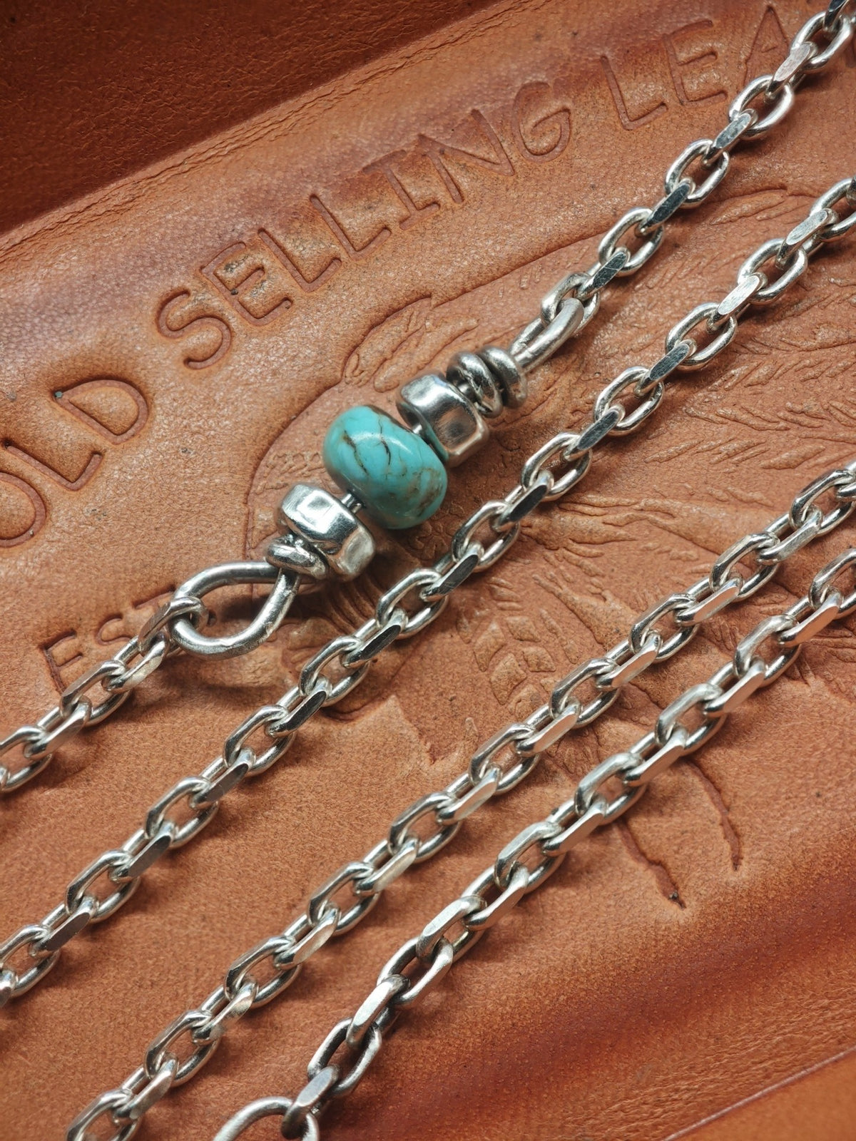 Sterling Silver Necklace with Turquoise Bead