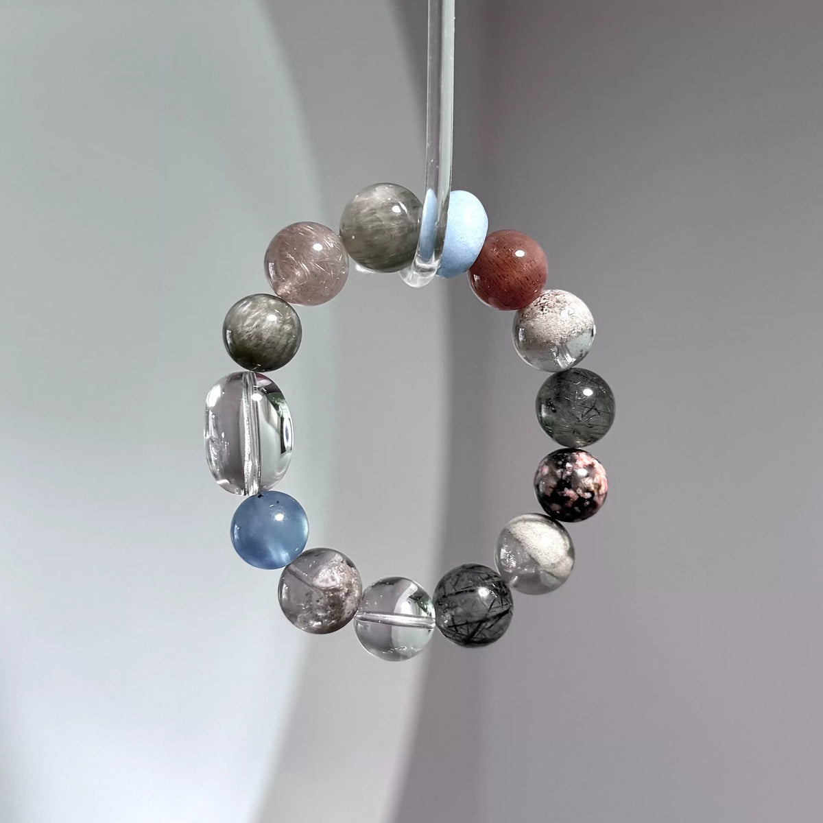 Pulseira de Cristal de Quartzo Verde Rutilado
