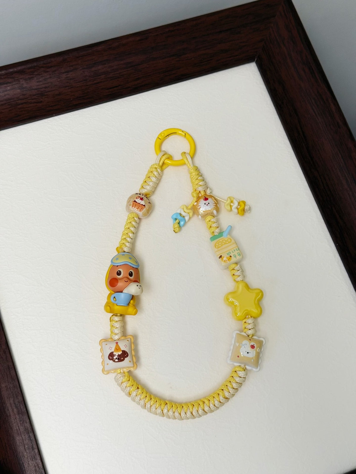 Braided Cartoon Character Phone Strap Charm