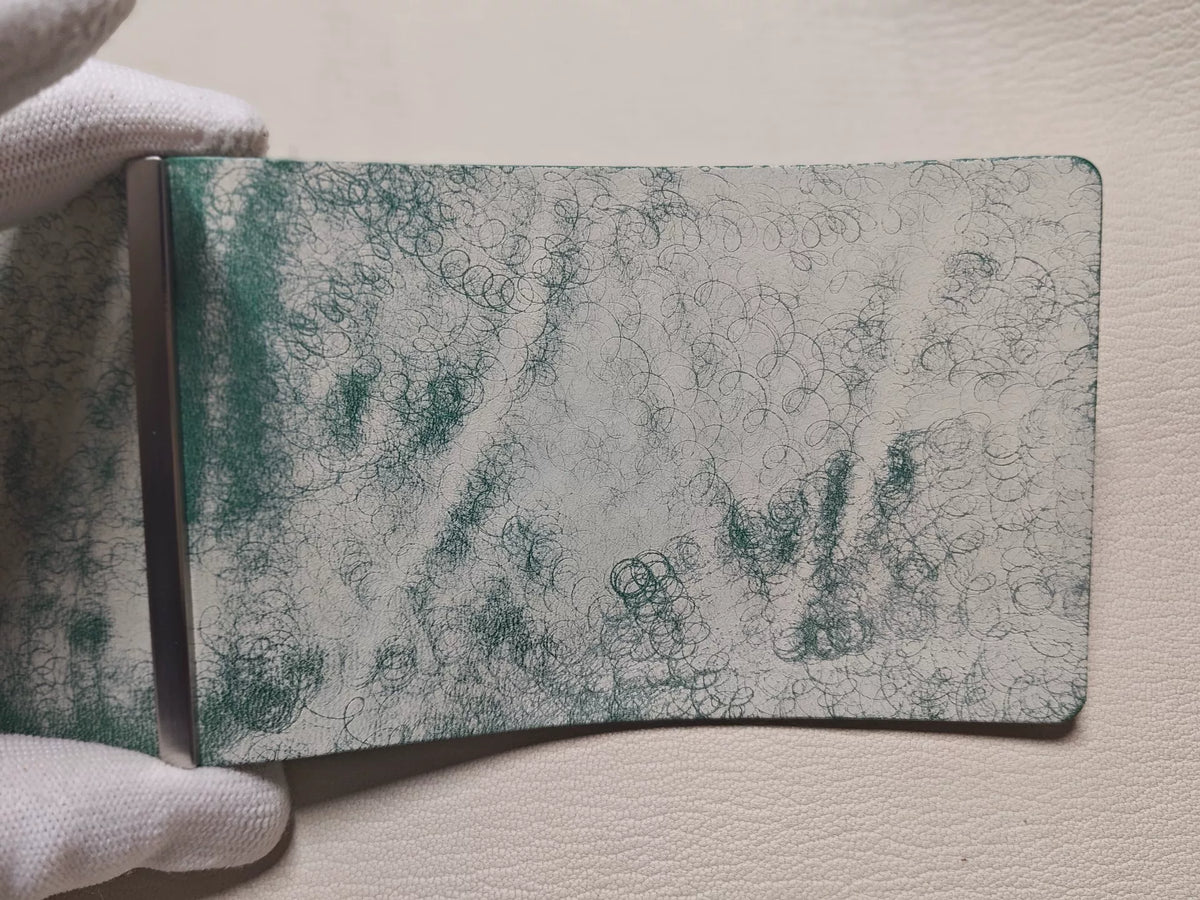 Copertina per Quaderno a Fogli Mobili in Pelle Verde Menta