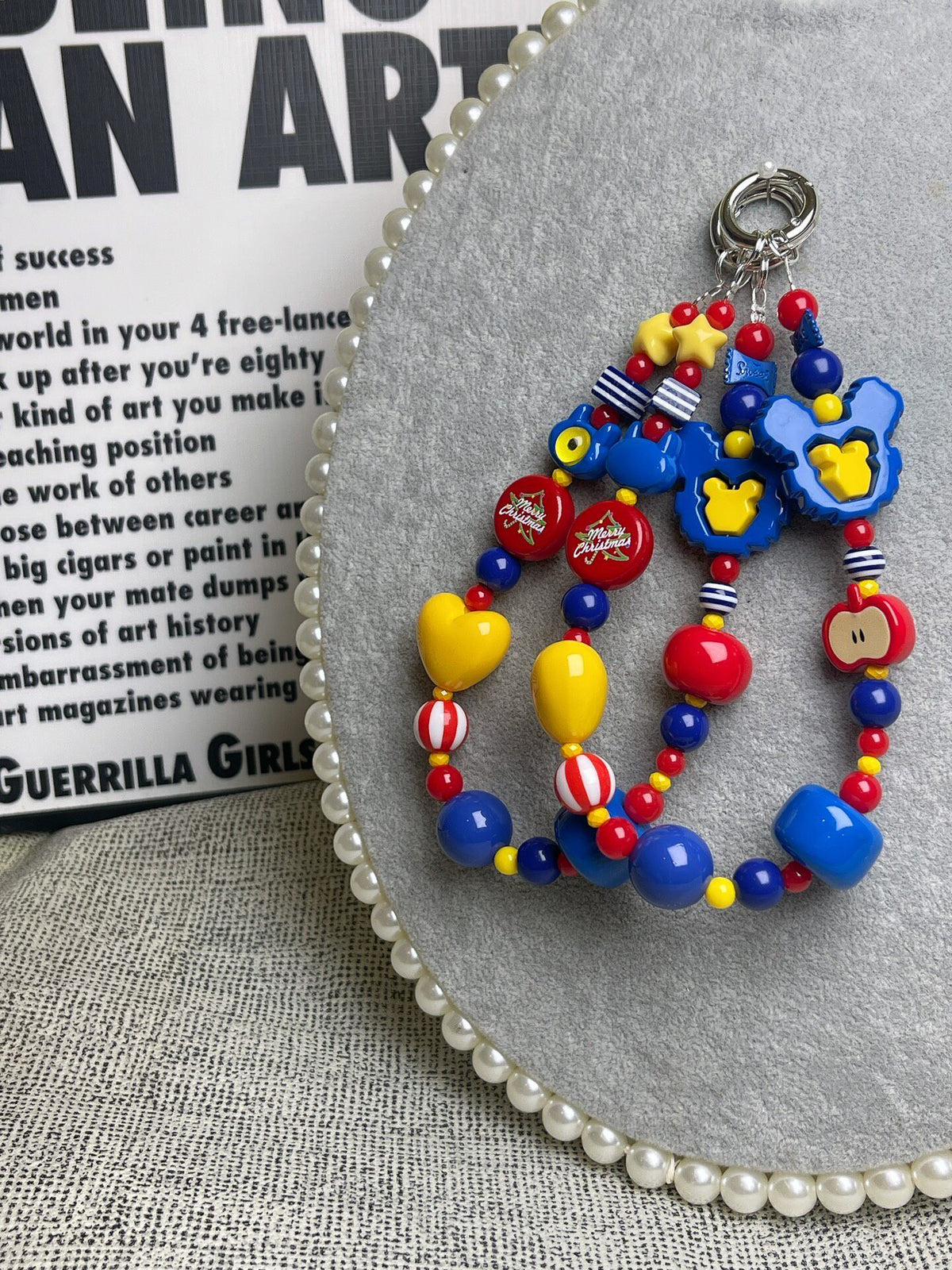 Mickey Mouse Beaded Phone Charm