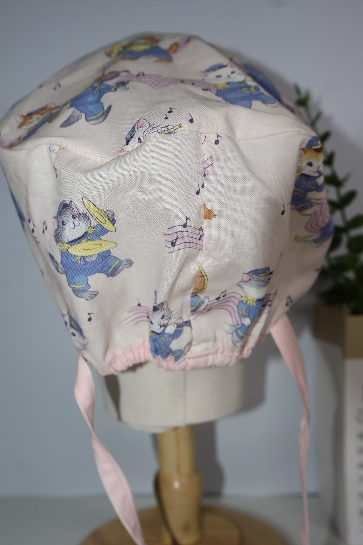 Piano Cat Cotton Surgical Cap