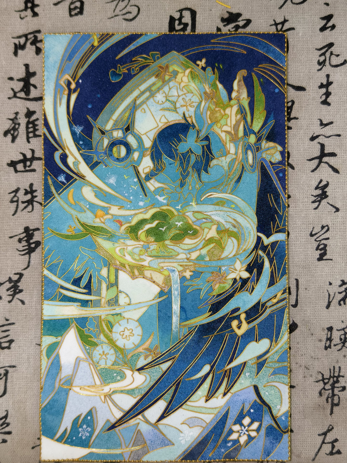 Cloisonne Craft Painting Genshin Venti 15x26cm