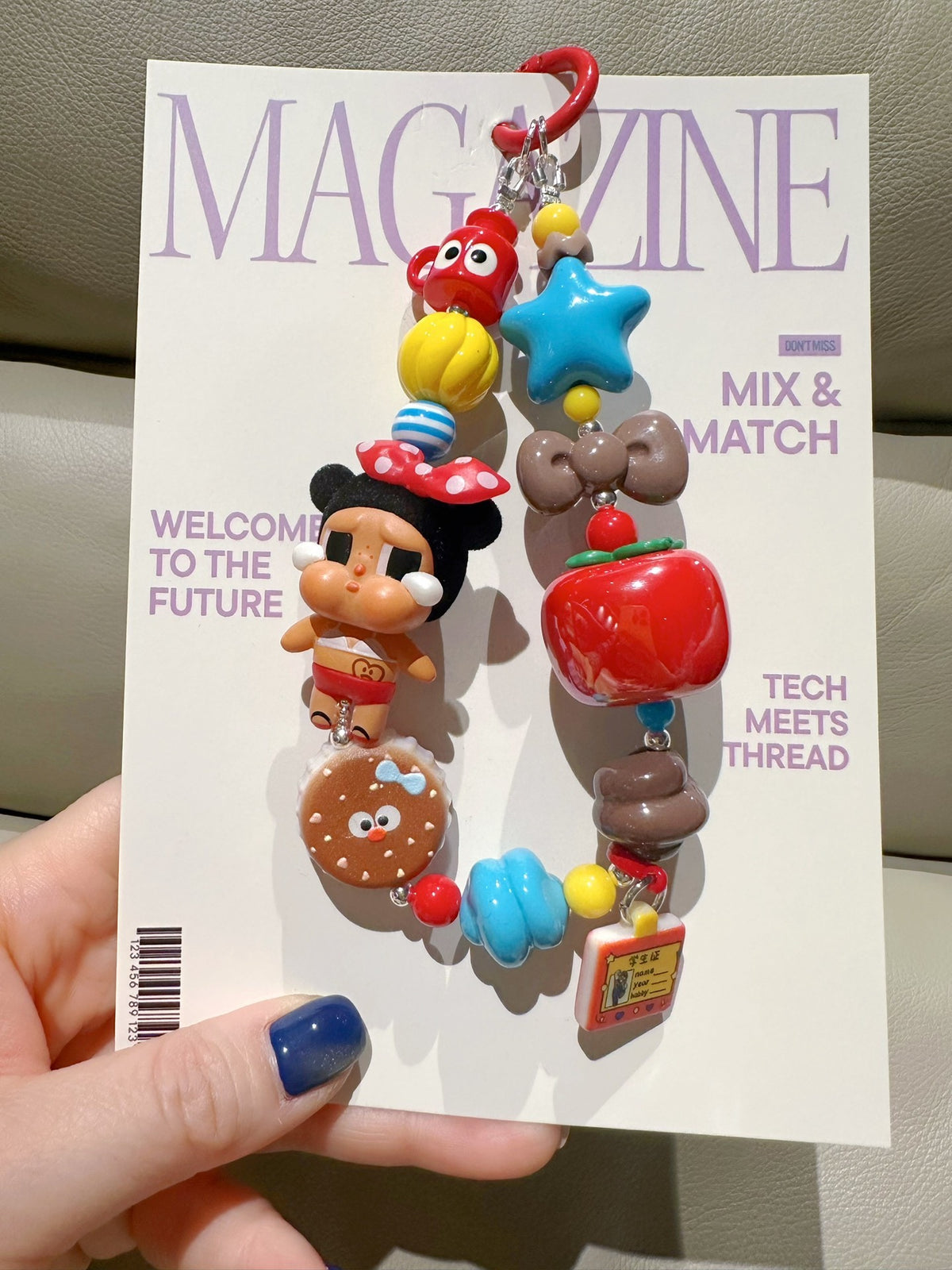 Pop Mart Beach La Baby Phone Chain Charm