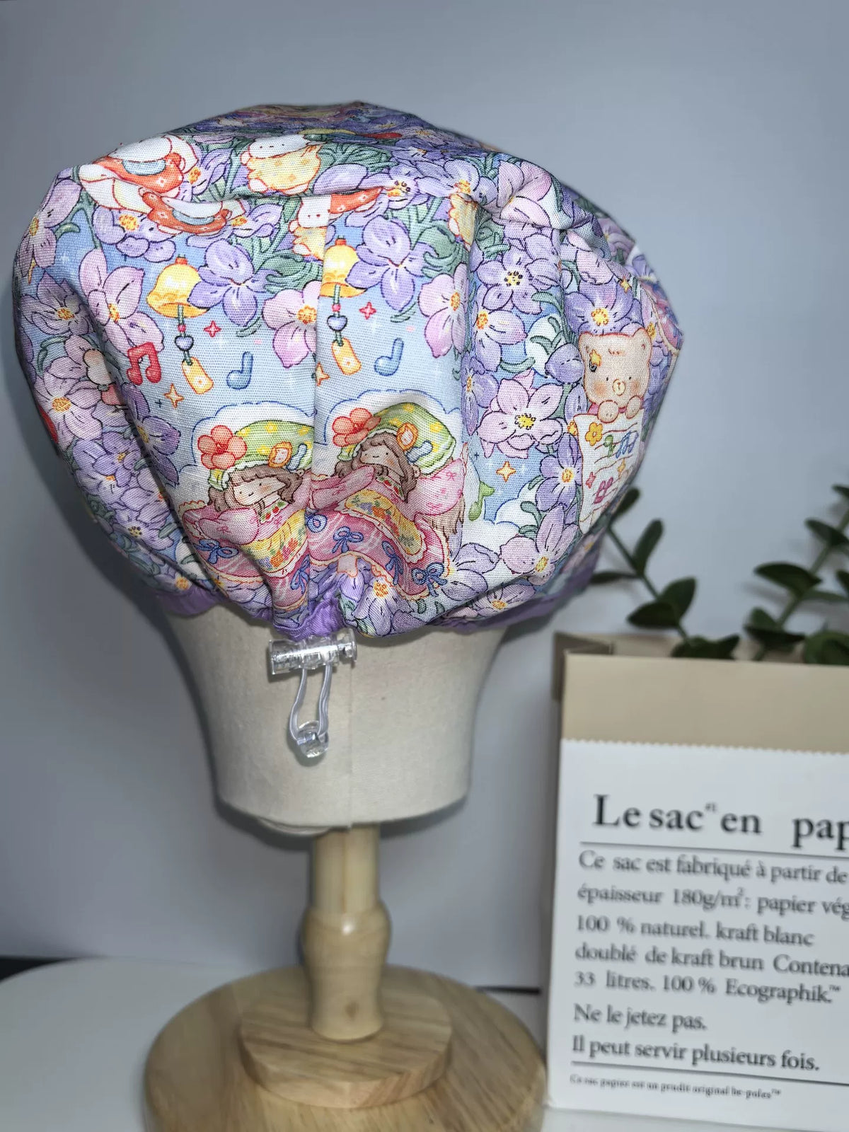 OPhaube aus reiner Baumwolle mit floralem Print