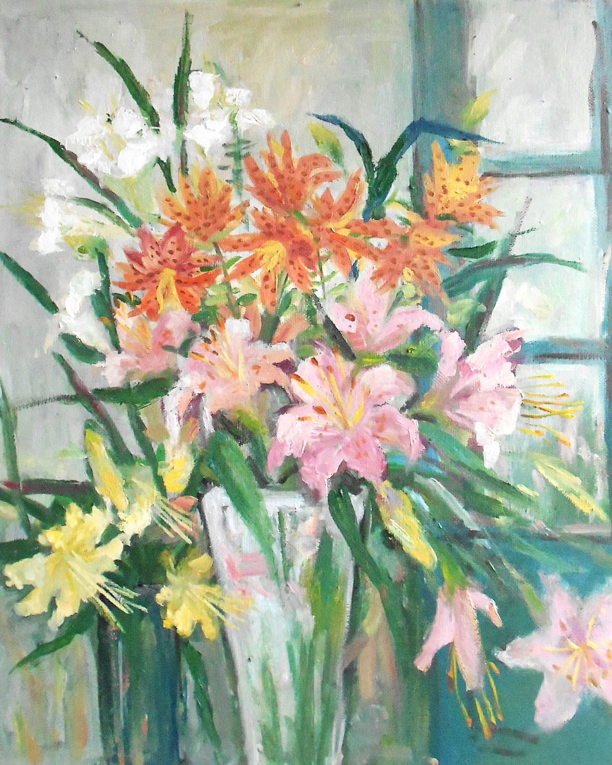 Lily Bouquet Acrylic Painting 40x50cm