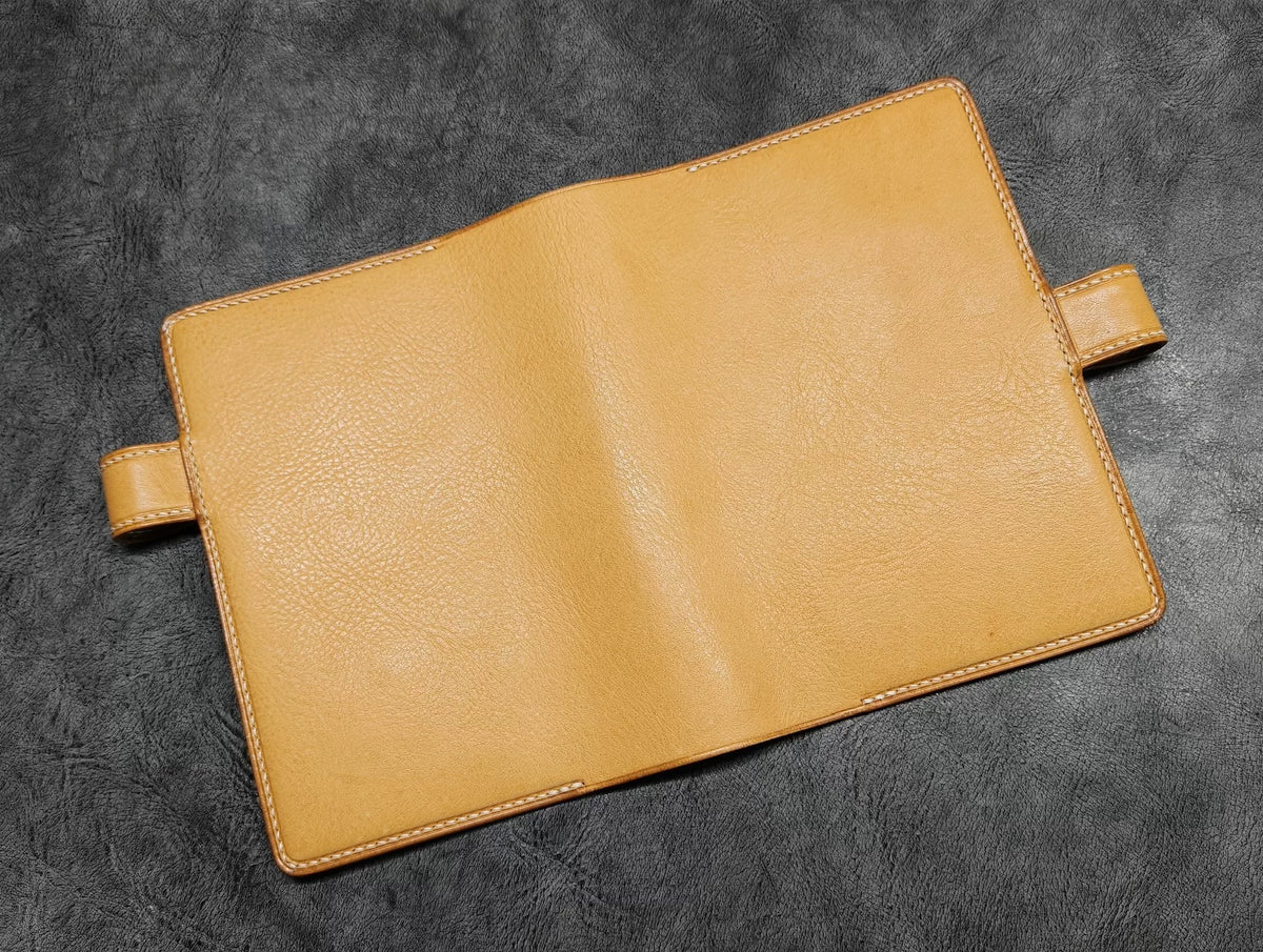 A6 Leder-Notizbuch-Cover mit doppelter Stiftehalterung