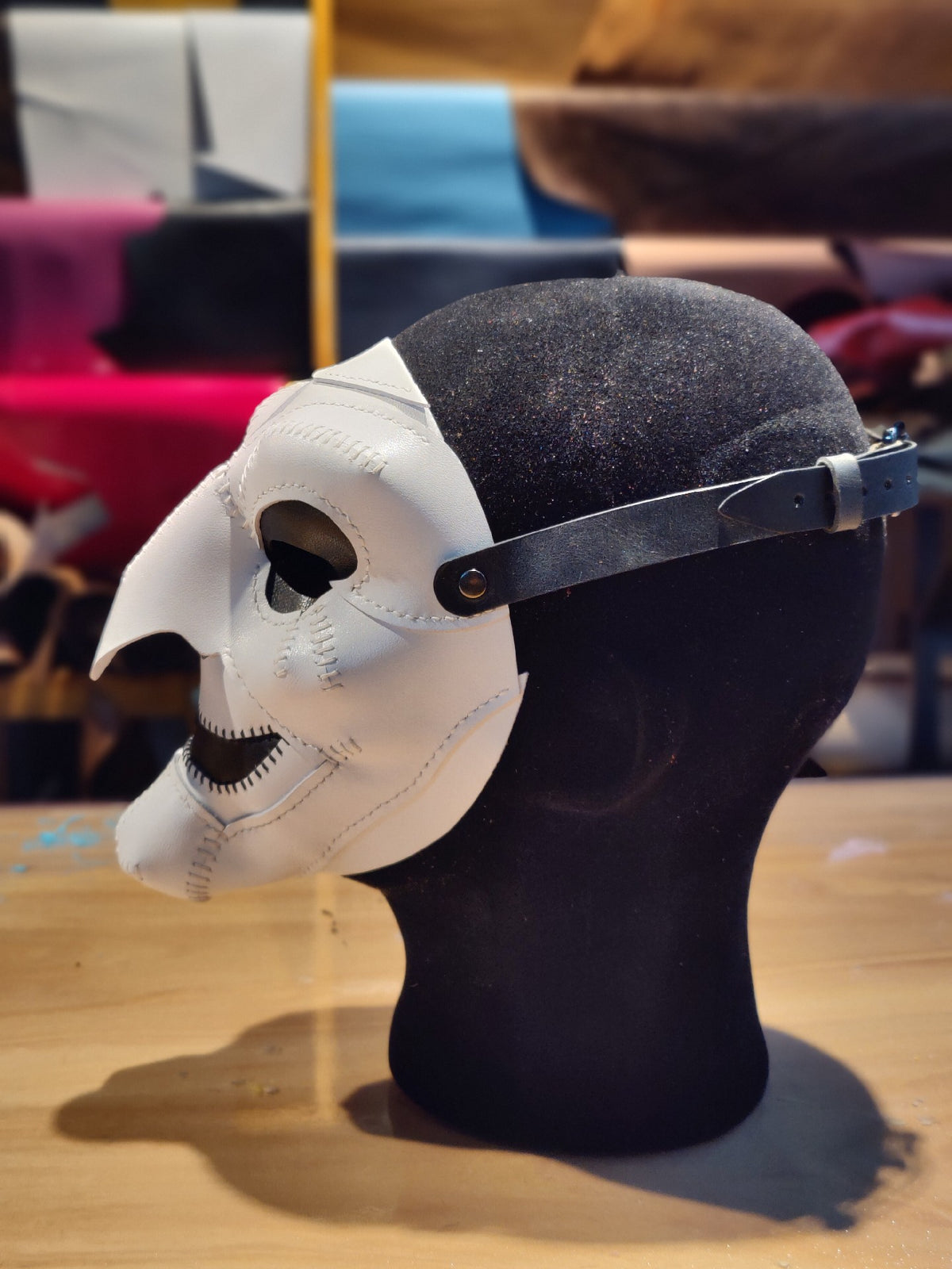 Genuine Leather Witch Mask 56-60cm