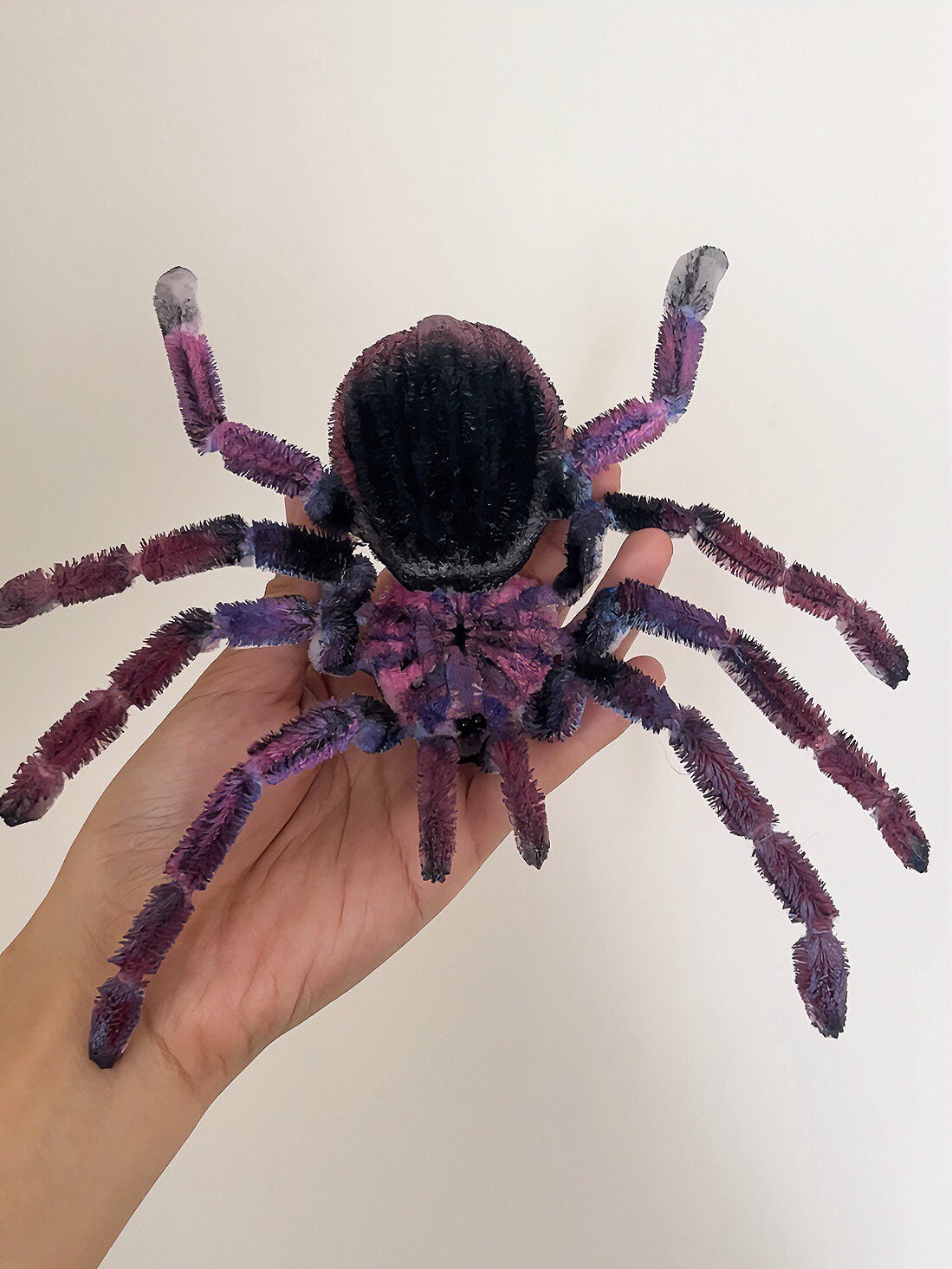 Handmade Dark Purple Spider Plush Toy