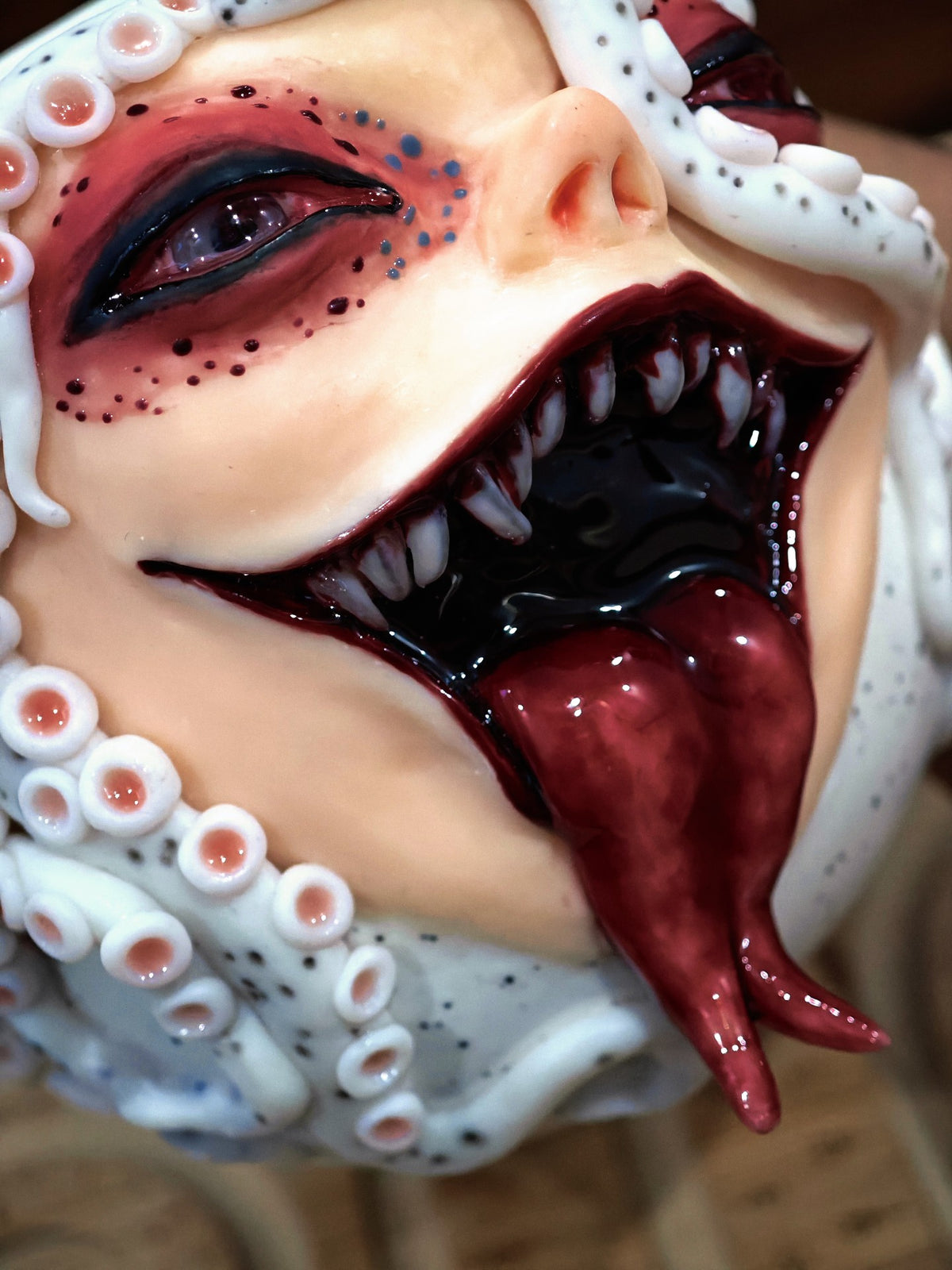 手作りタコ触手フェイス彫刻マグ