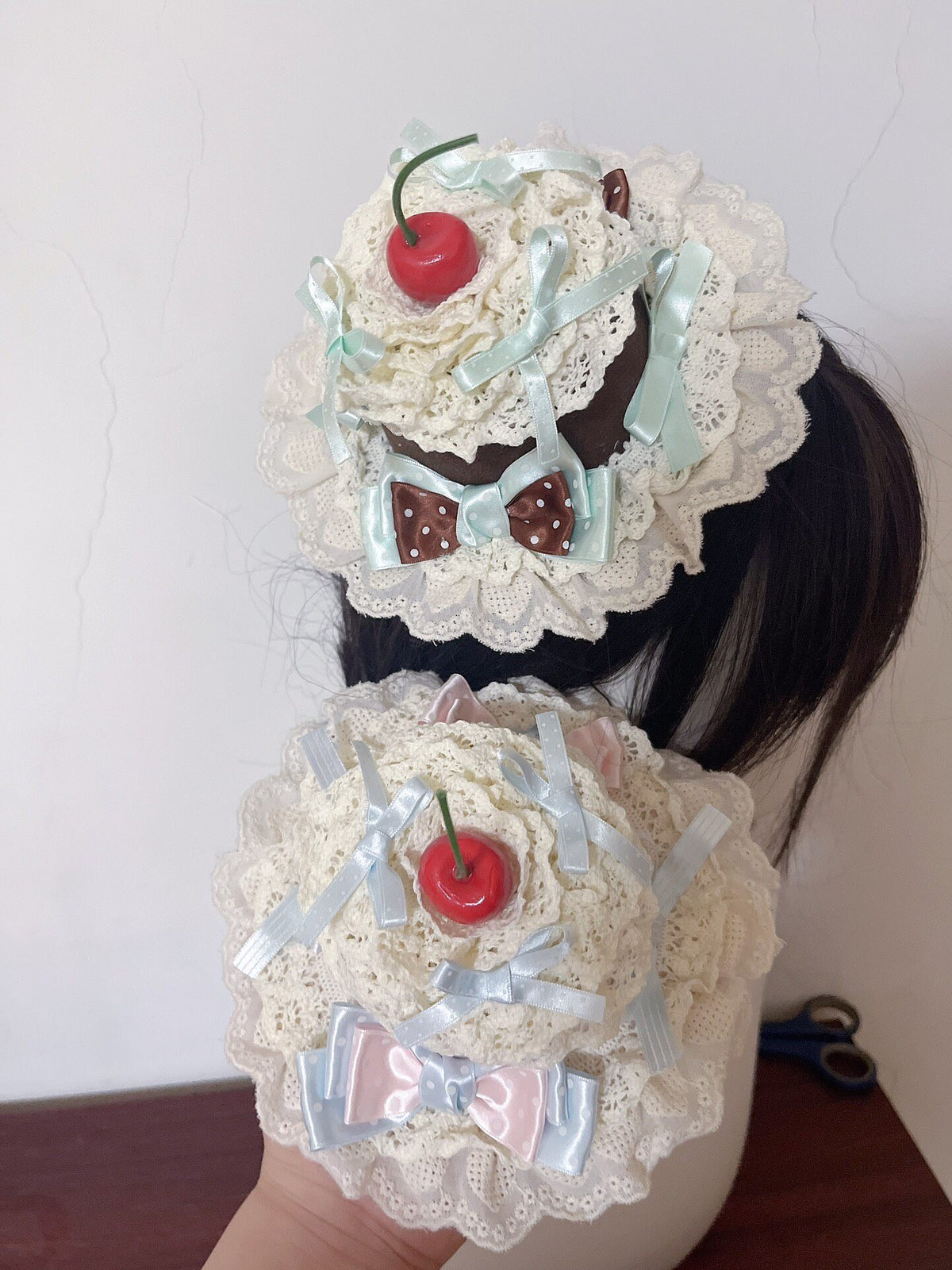 Lolita Cupcake Mini Hat Lace
