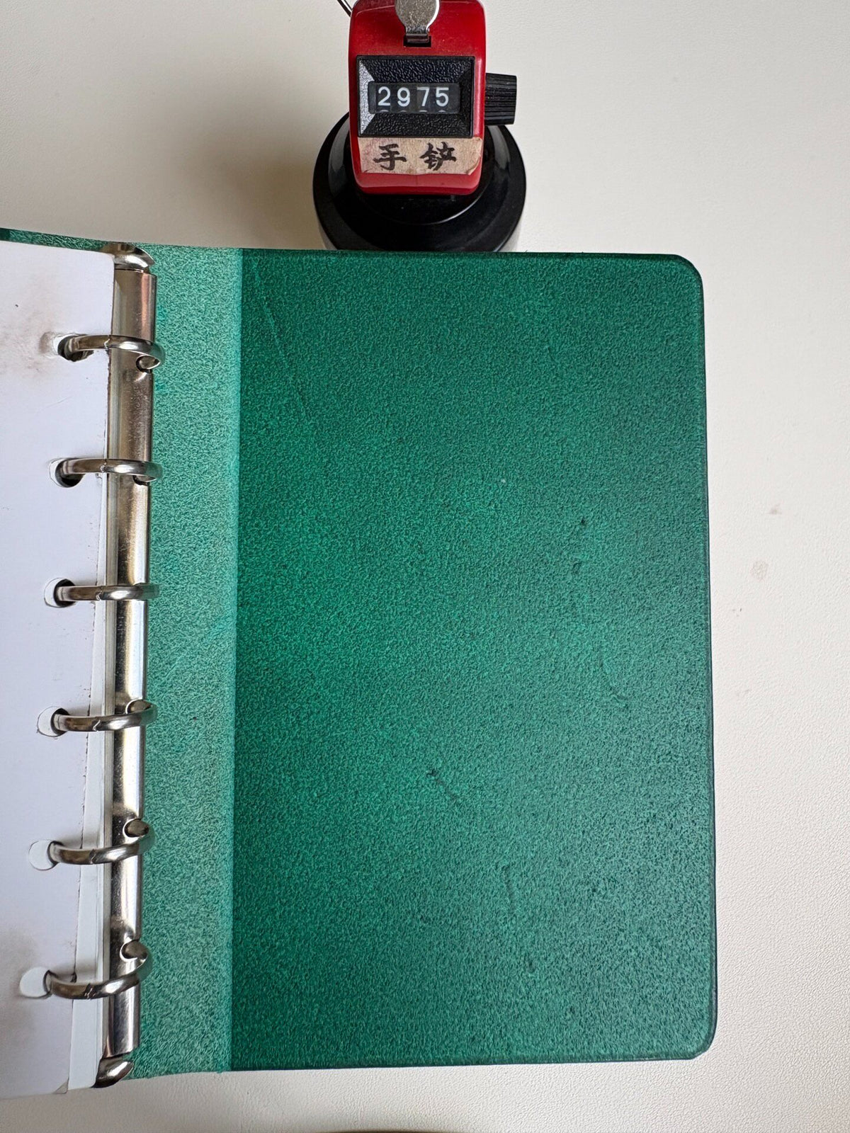 A7 Leather Binder Buttero Green Six Ring